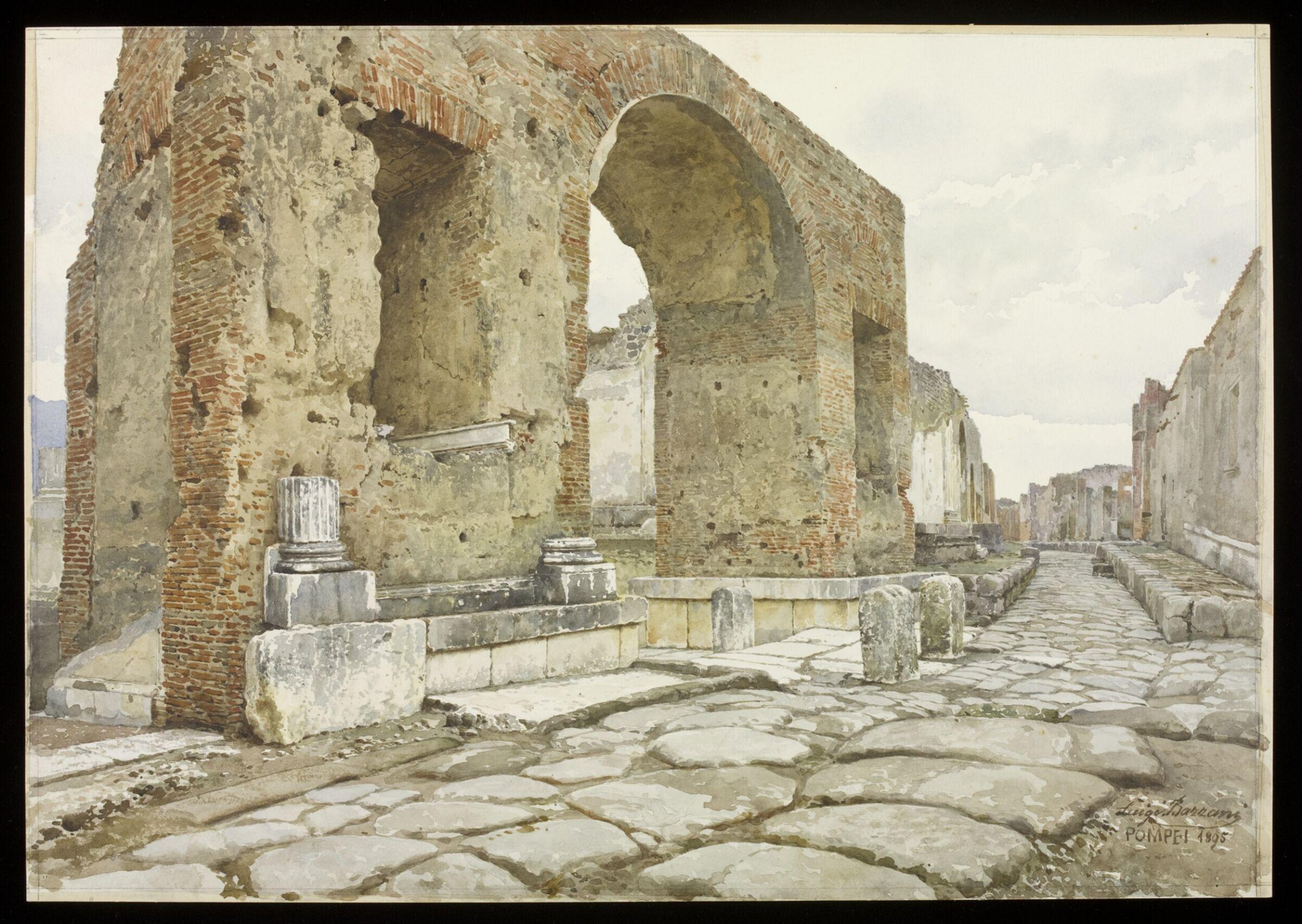 Watercolour, Luigi Bazzani, 1895