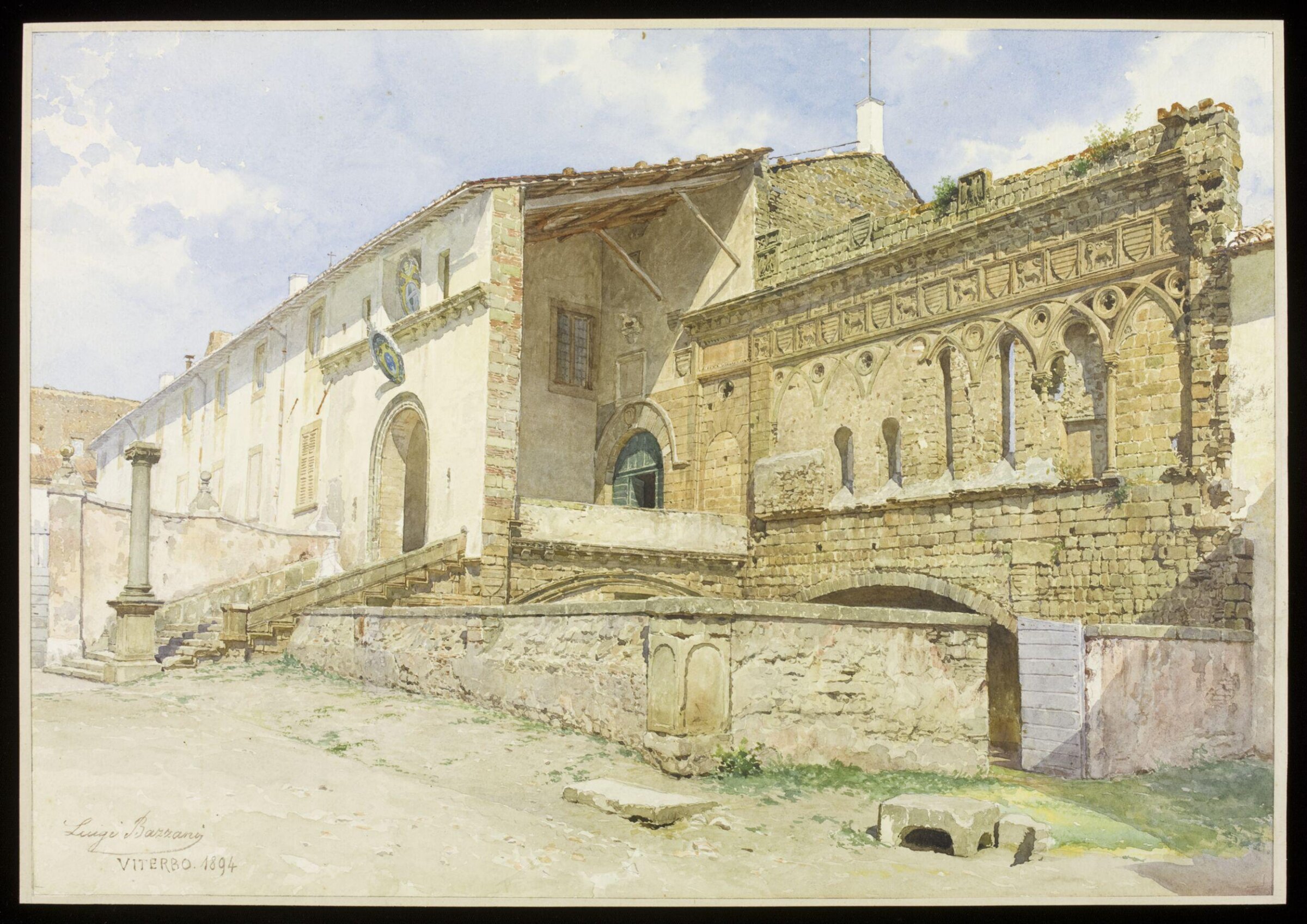 The Episcopal Palace at Viterbo, Italy, Luigi Bazzani, 1894