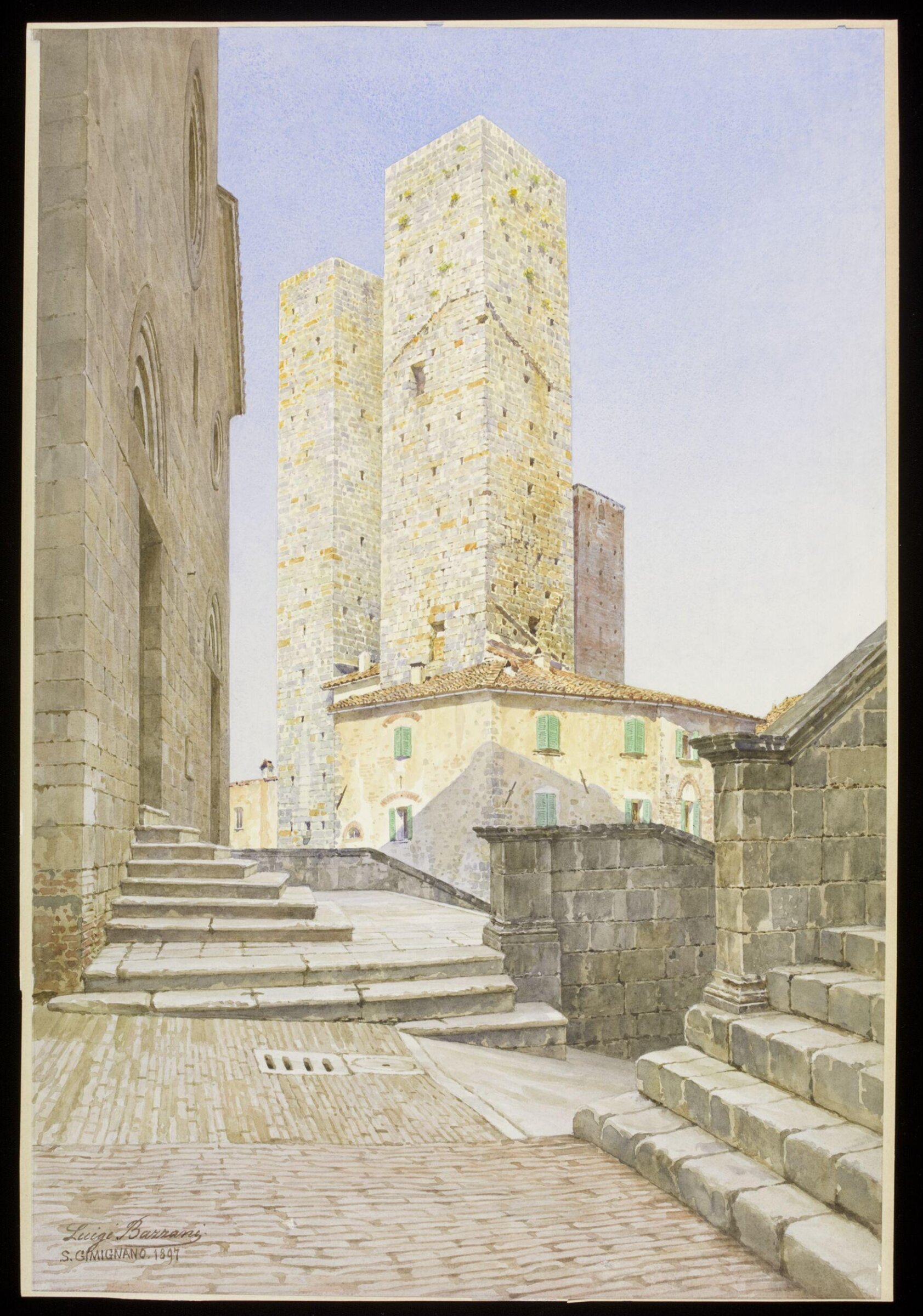 Watercolour, Luigi Bazzani, 1897