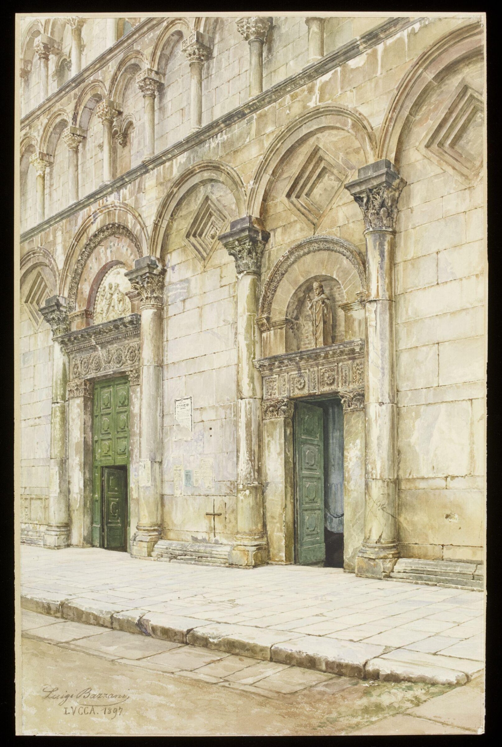 Watercolour, Luigi Bazzani, 1897
