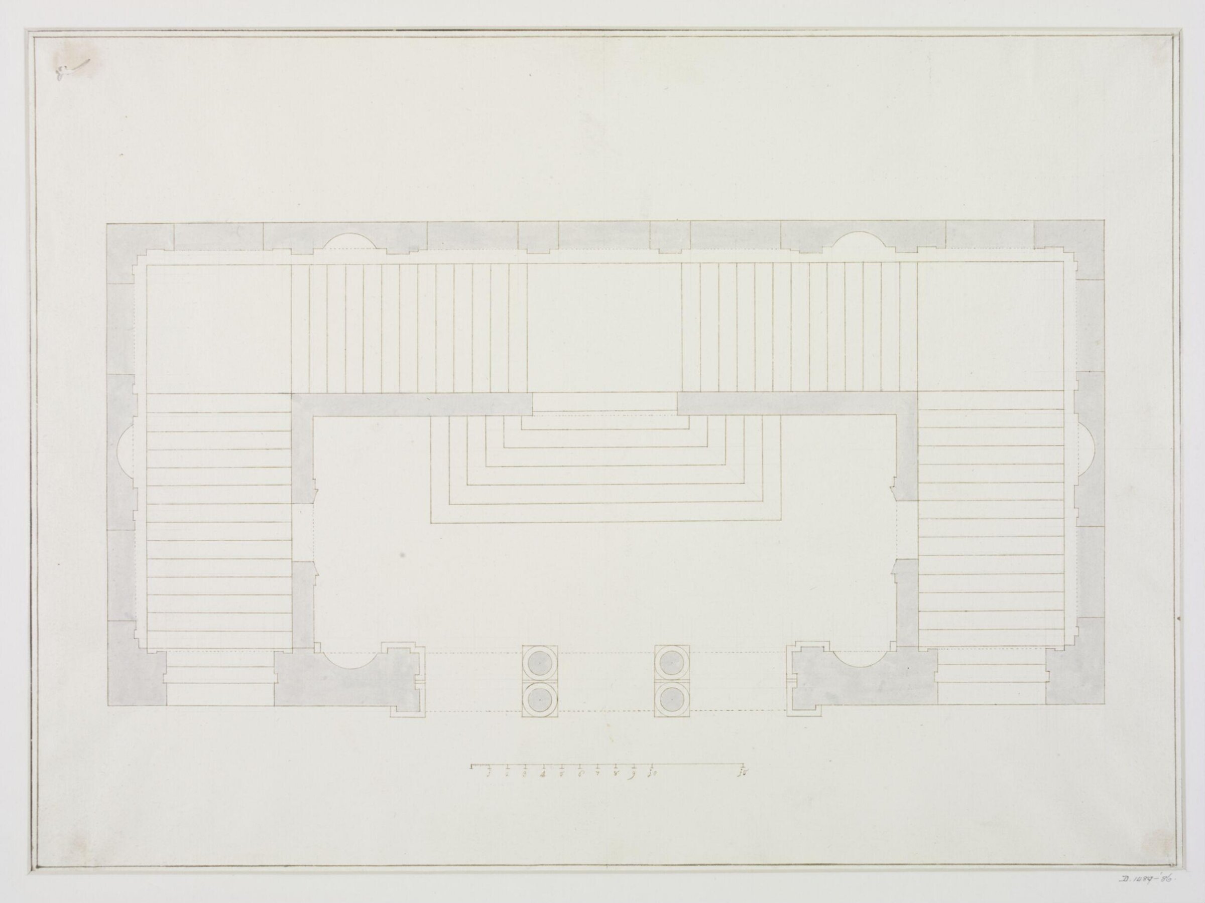 Plan of the staircase of San Giorgio Maggiore, Venice, mid 18th century