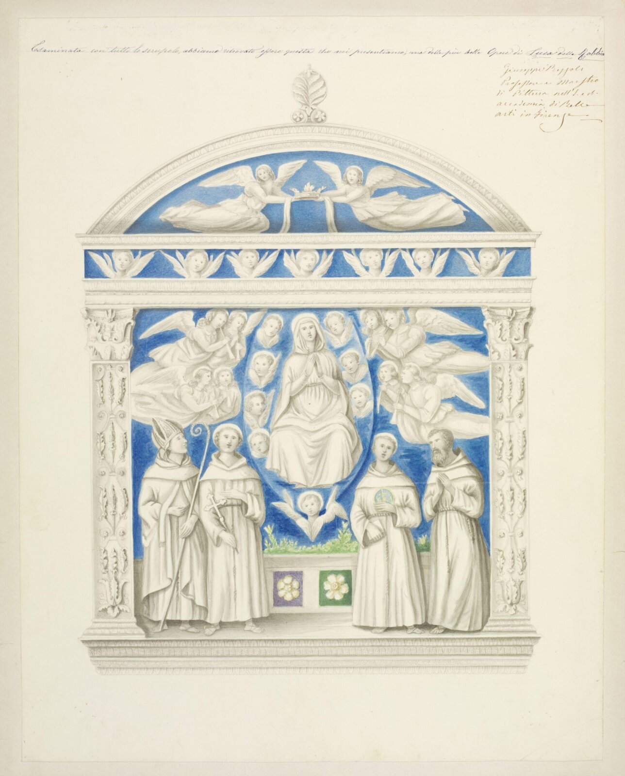 Drawing, copy after Luca della Robbia, c. mid 18th century - mid 19th century
