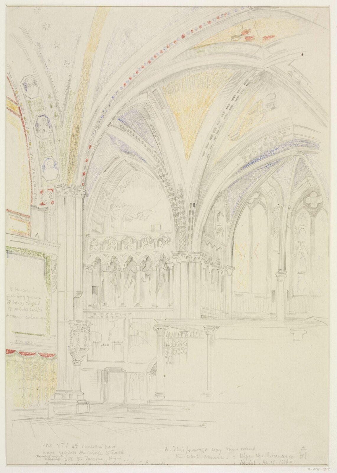 Architectural drawing, Gerald Callcott Horsley, 16/04/1886