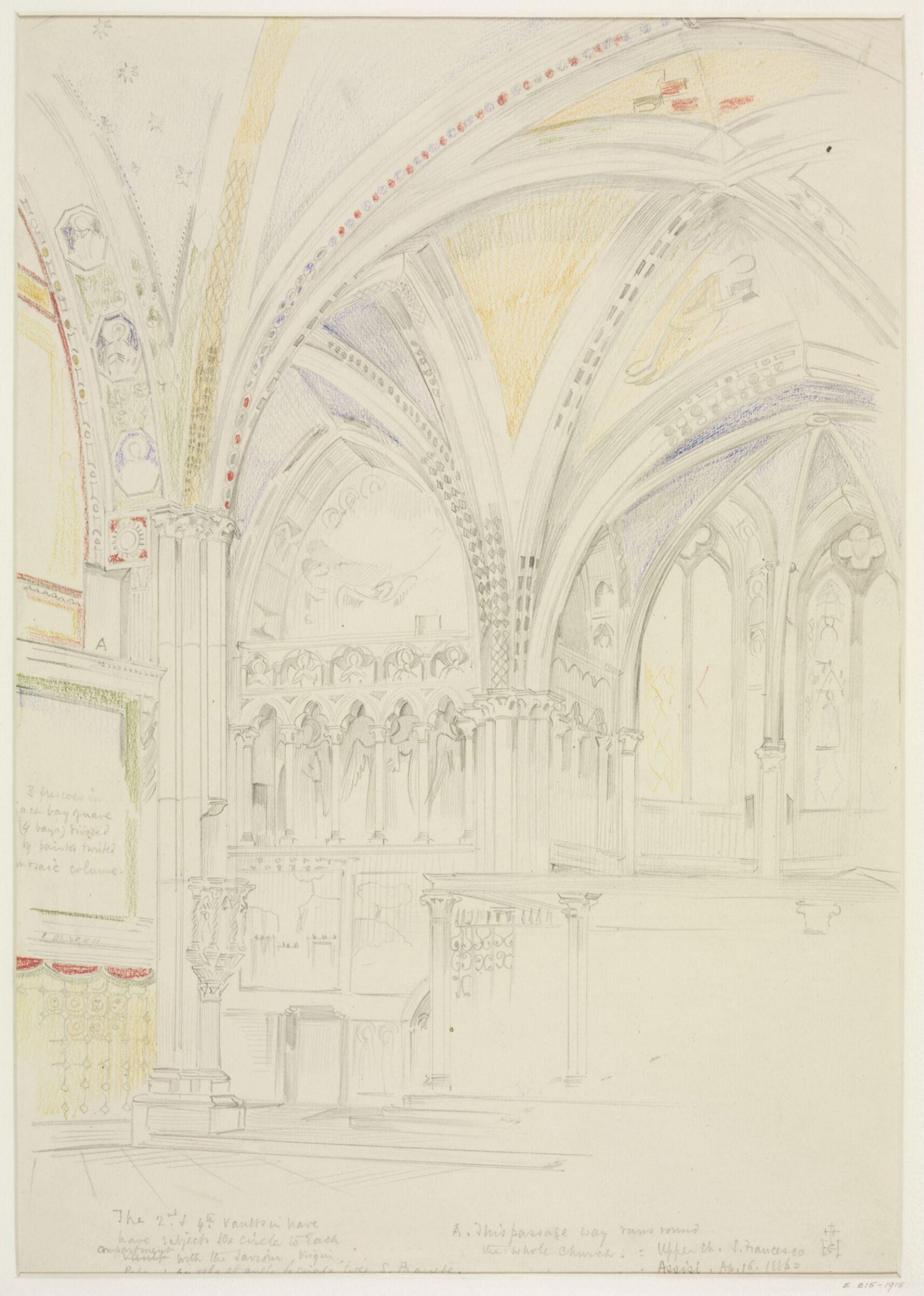 Architectural drawing, Gerald Callcott Horsley, 16/04/1886