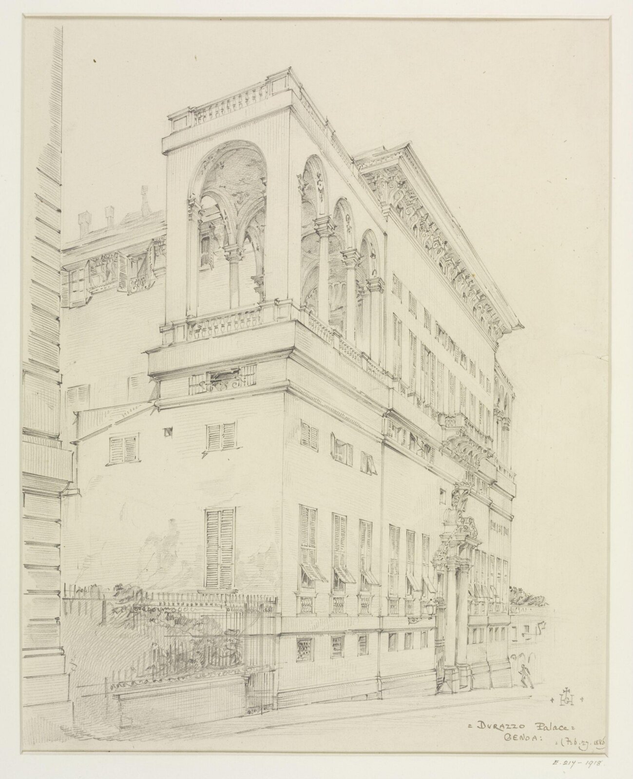Architectural drawing, Gerald Callcott Horsley, 02/27/1886