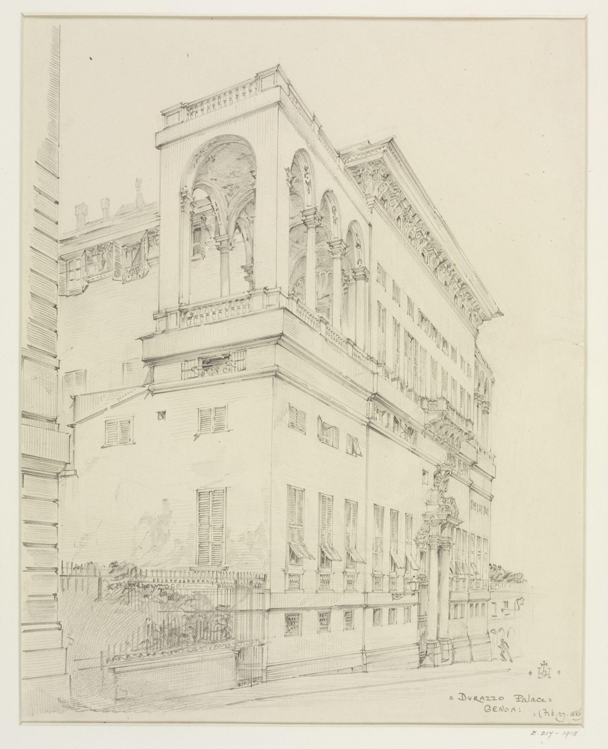 Architectural drawing, Gerald Callcott Horsley, 02/27/1886