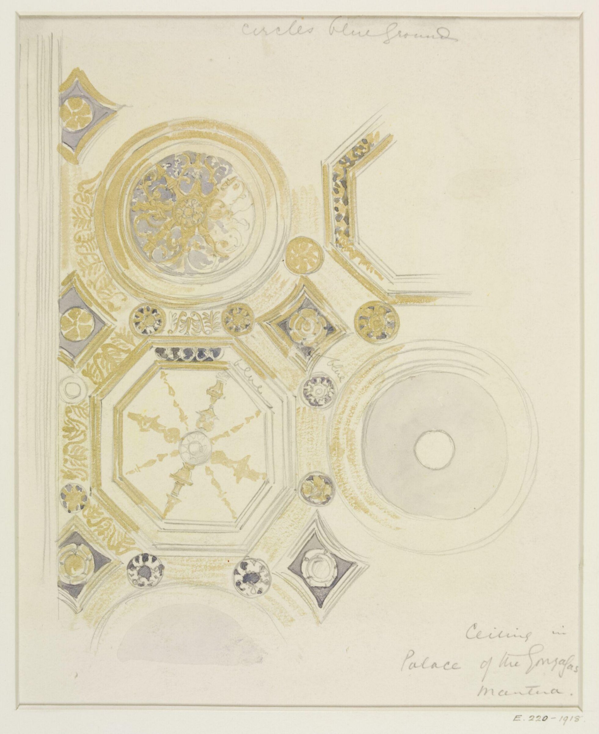 Architectural drawing, Gerald Callcott Horsley, October 1887