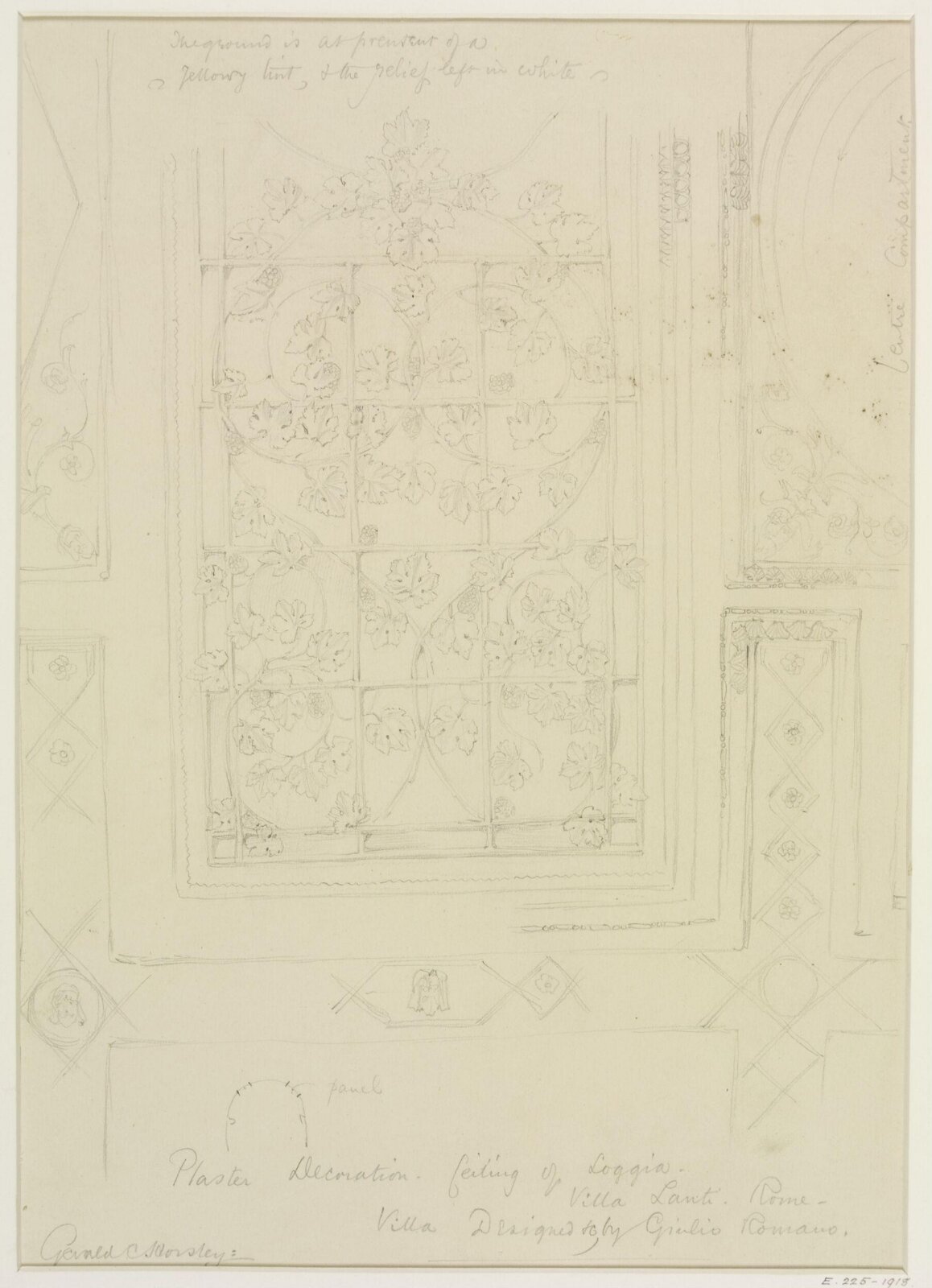 Architectural drawing, Gerald Callcott Horsley, c. 1887