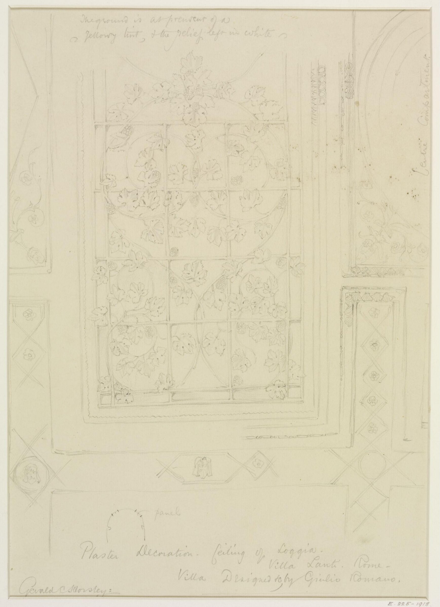Architectural drawing, Gerald Callcott Horsley, c. 1887