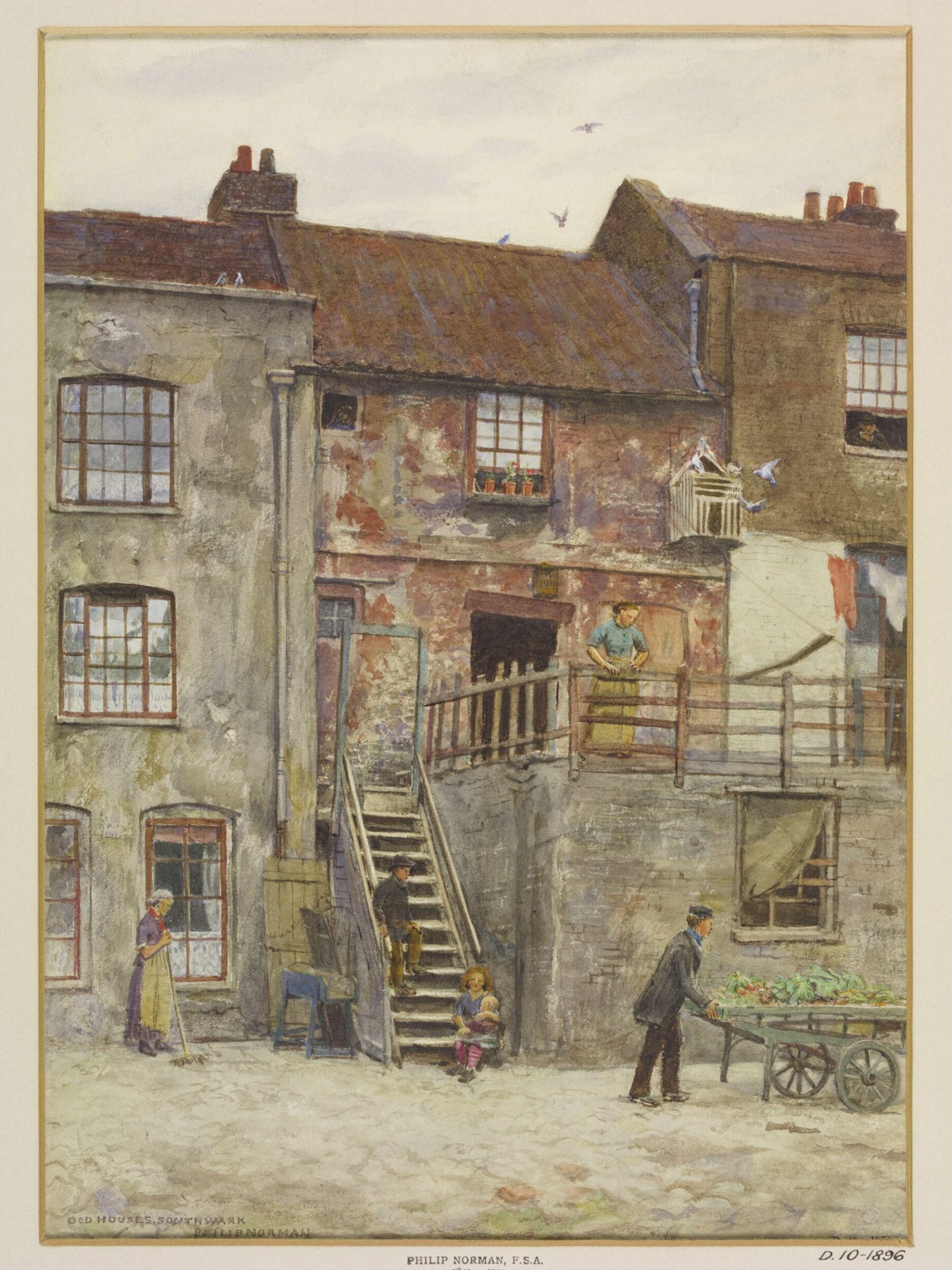 Old Houses, Southwark, Philip Norman, 1884
