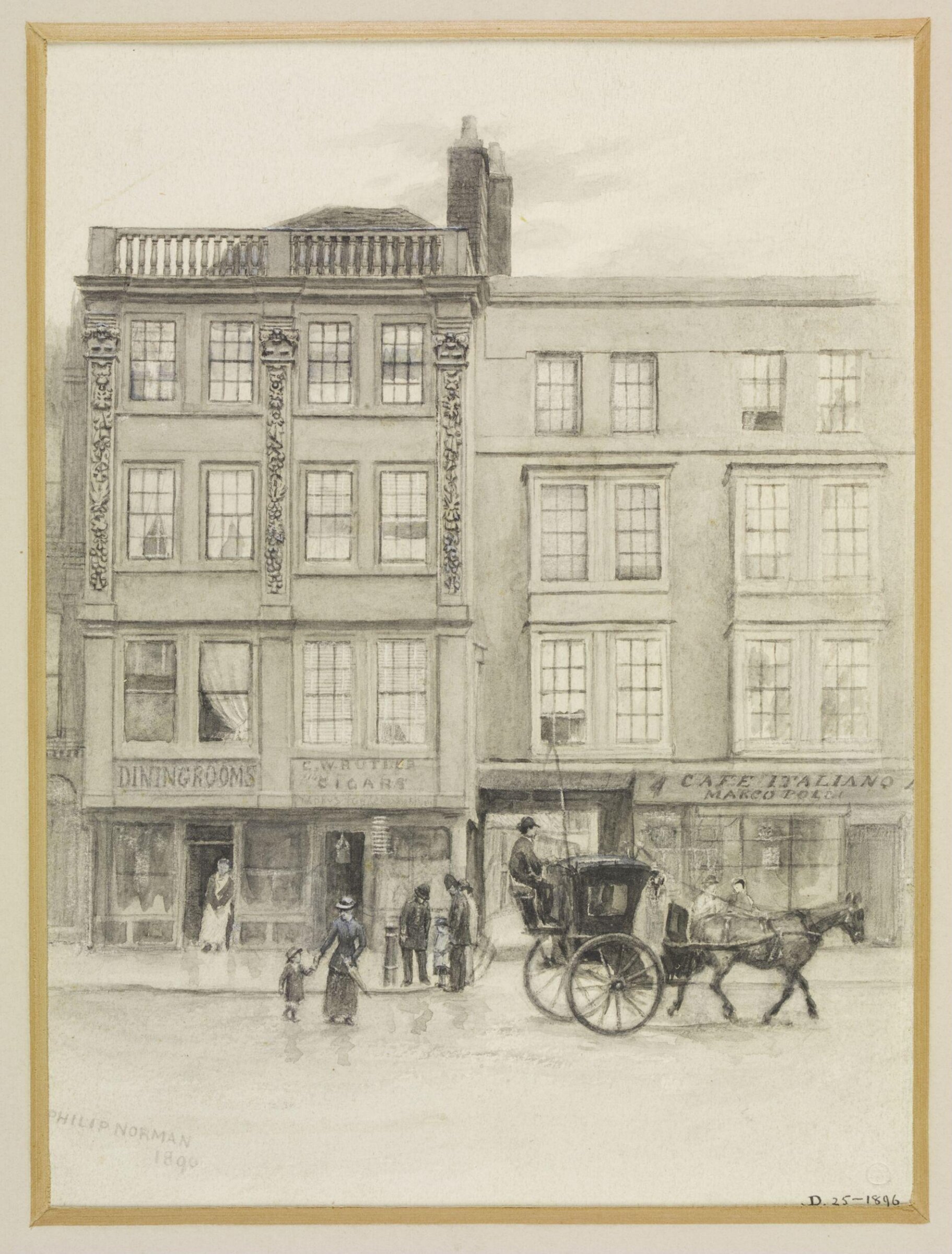 Drawing, Philip Norman, 1890