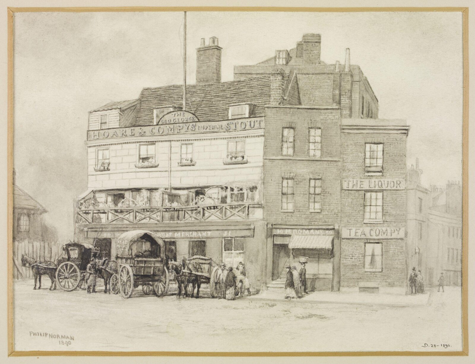 Drawing, Philip Norman, 1890