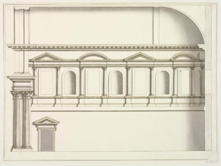 Longitudinal section of the choir of the Church of San Giorgio Maggiore, Venice top image