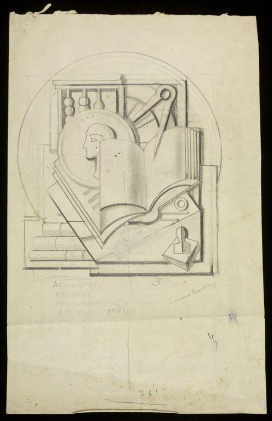 Drawing, Lawrence Henderson Bradshaw, 1933-4