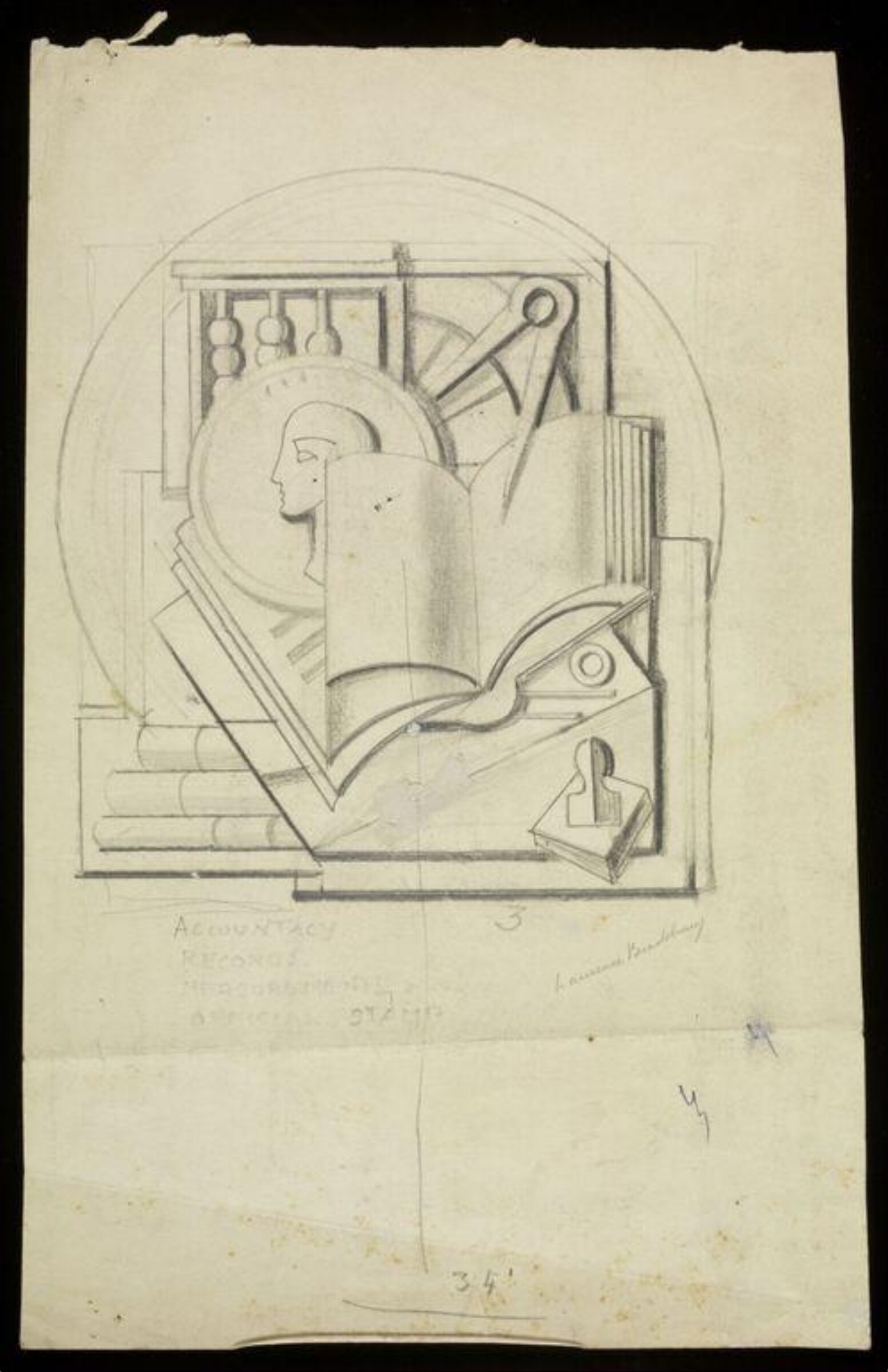 Drawing, Lawrence Henderson Bradshaw, 1933-4