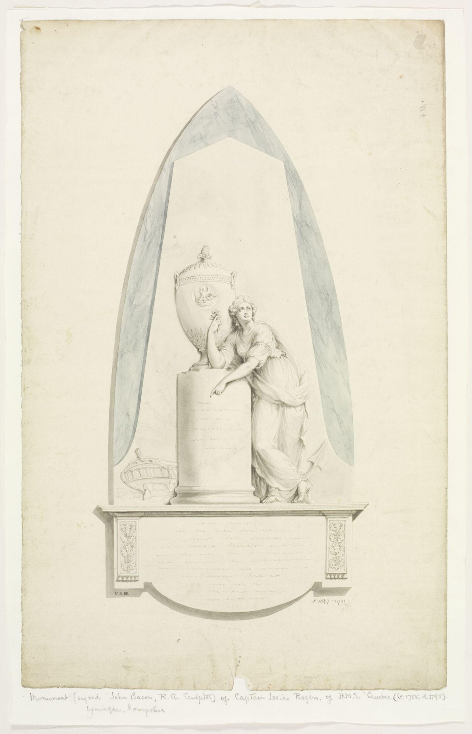 Drawing, John the elder Bacon, c. 1794