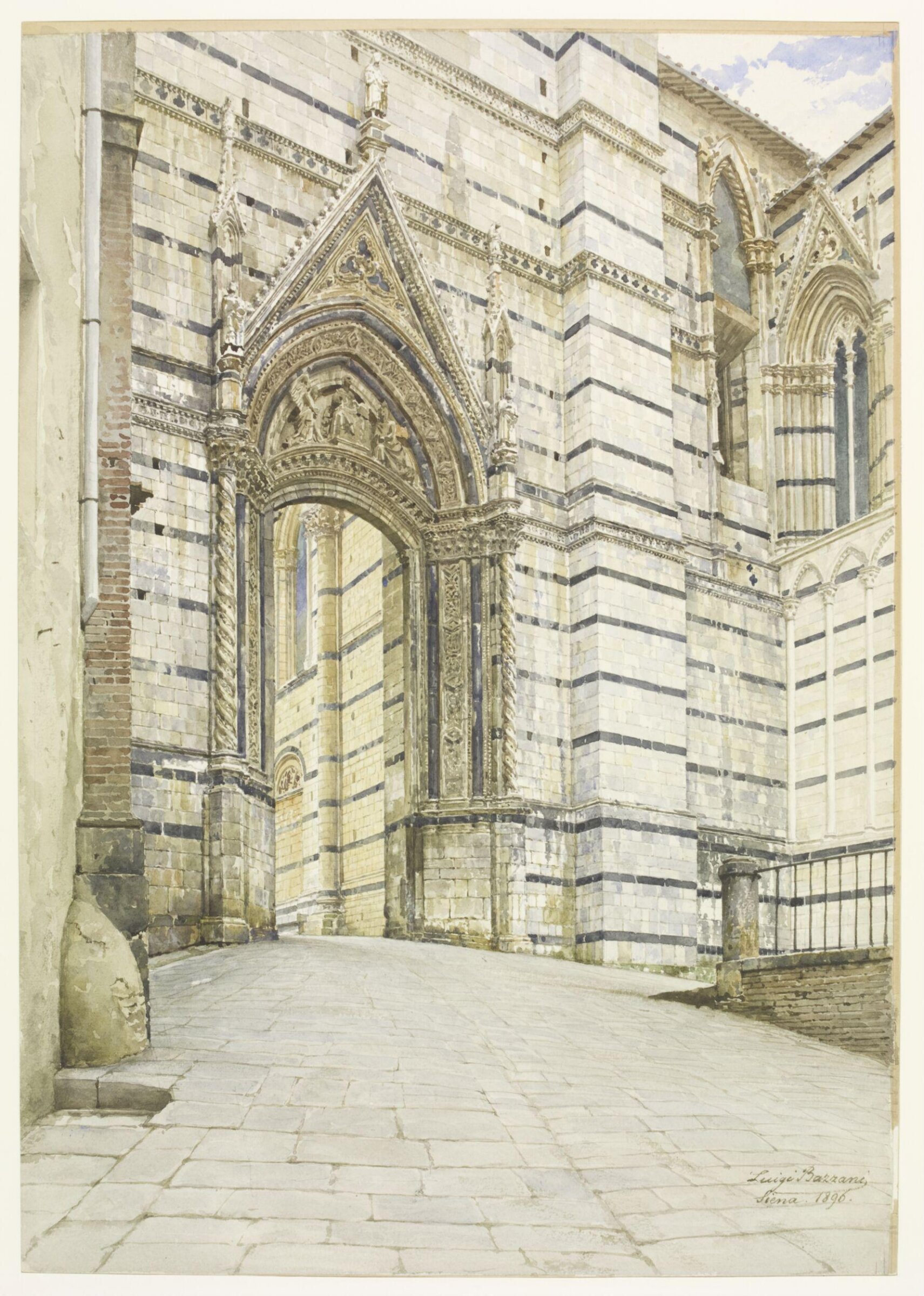 Watercolour, Luigi Bazzani, 1896