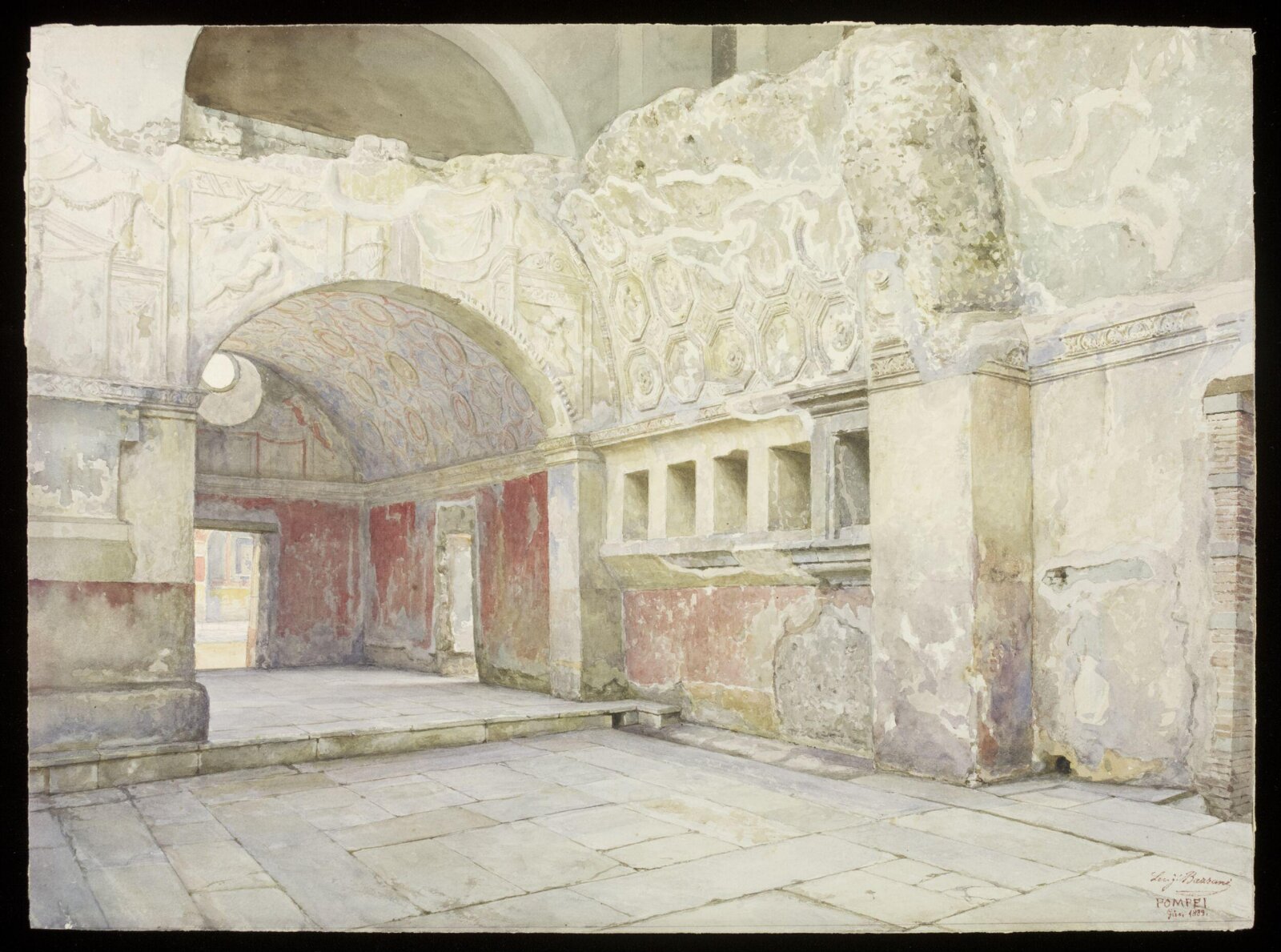 Watercolour, Luigi Bazzani, c. 1890s