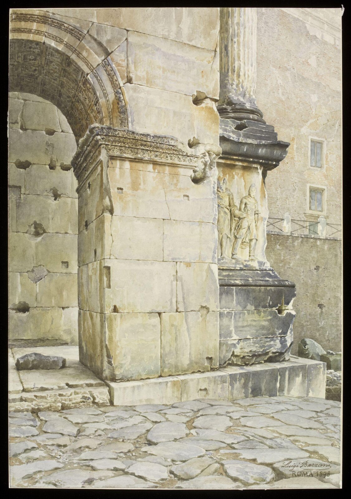Watercolour, Luigi Bazzani, 1898