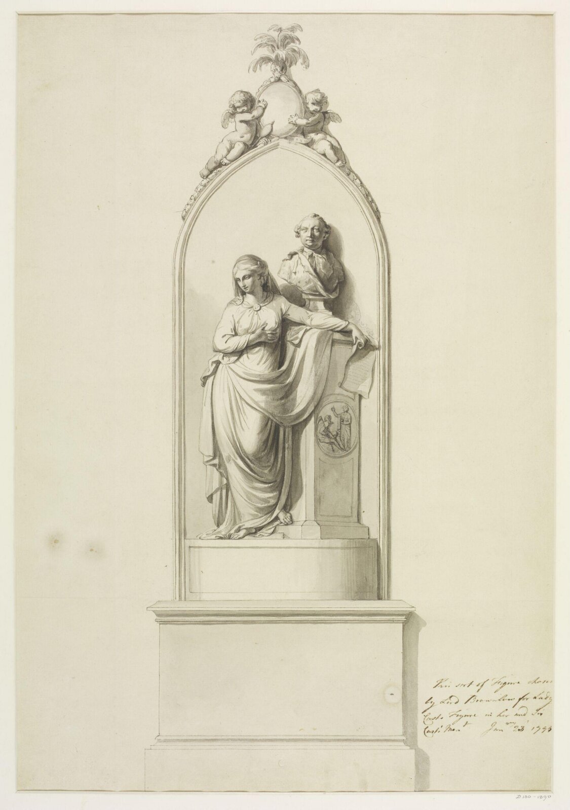 Drawing, John the elder Bacon, 1795