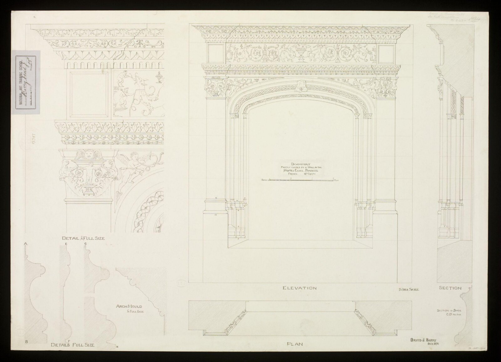 Drawing, David J. Barry, 1890