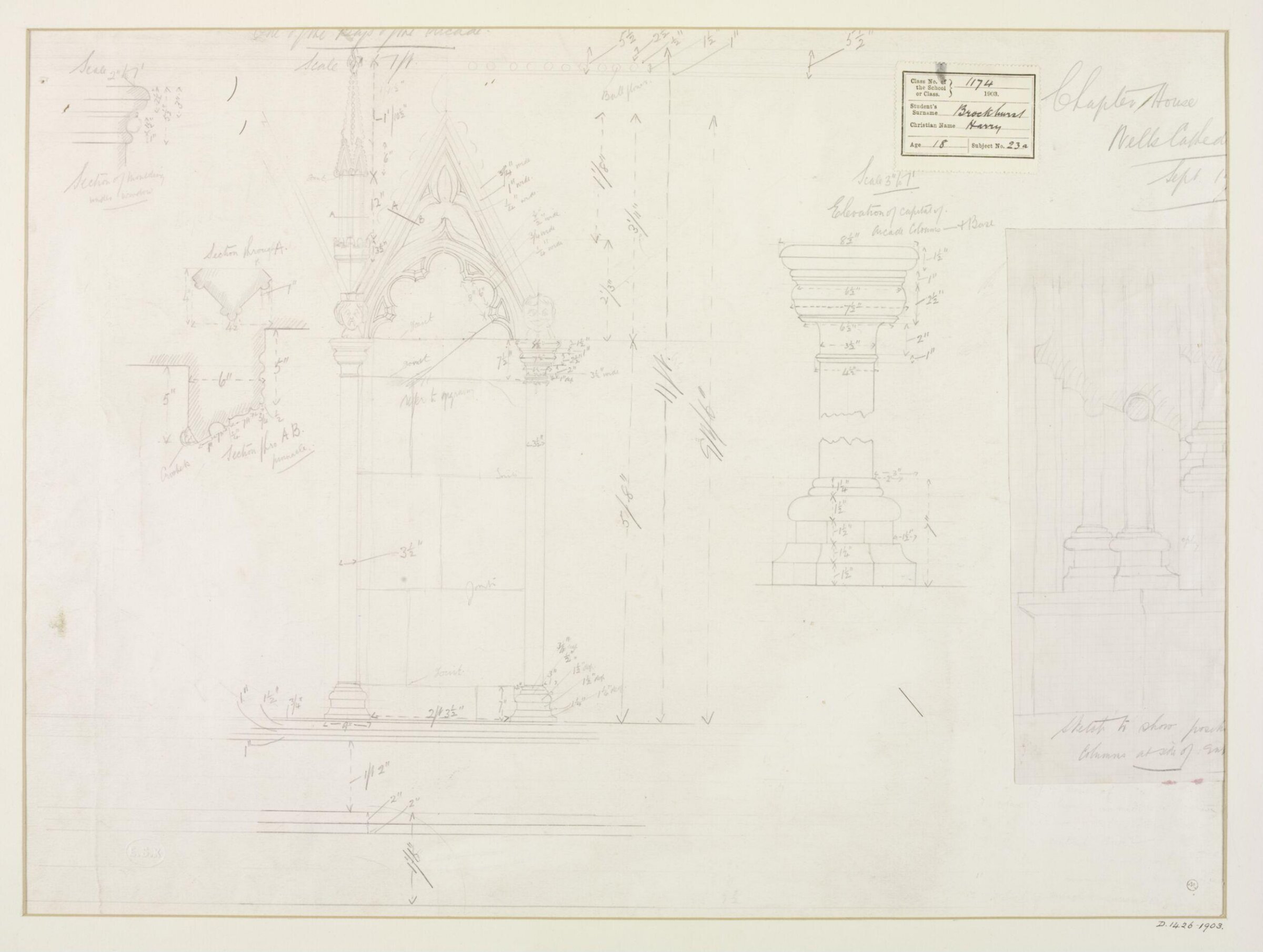 Drawing, Harry Brockhurst, September 1903