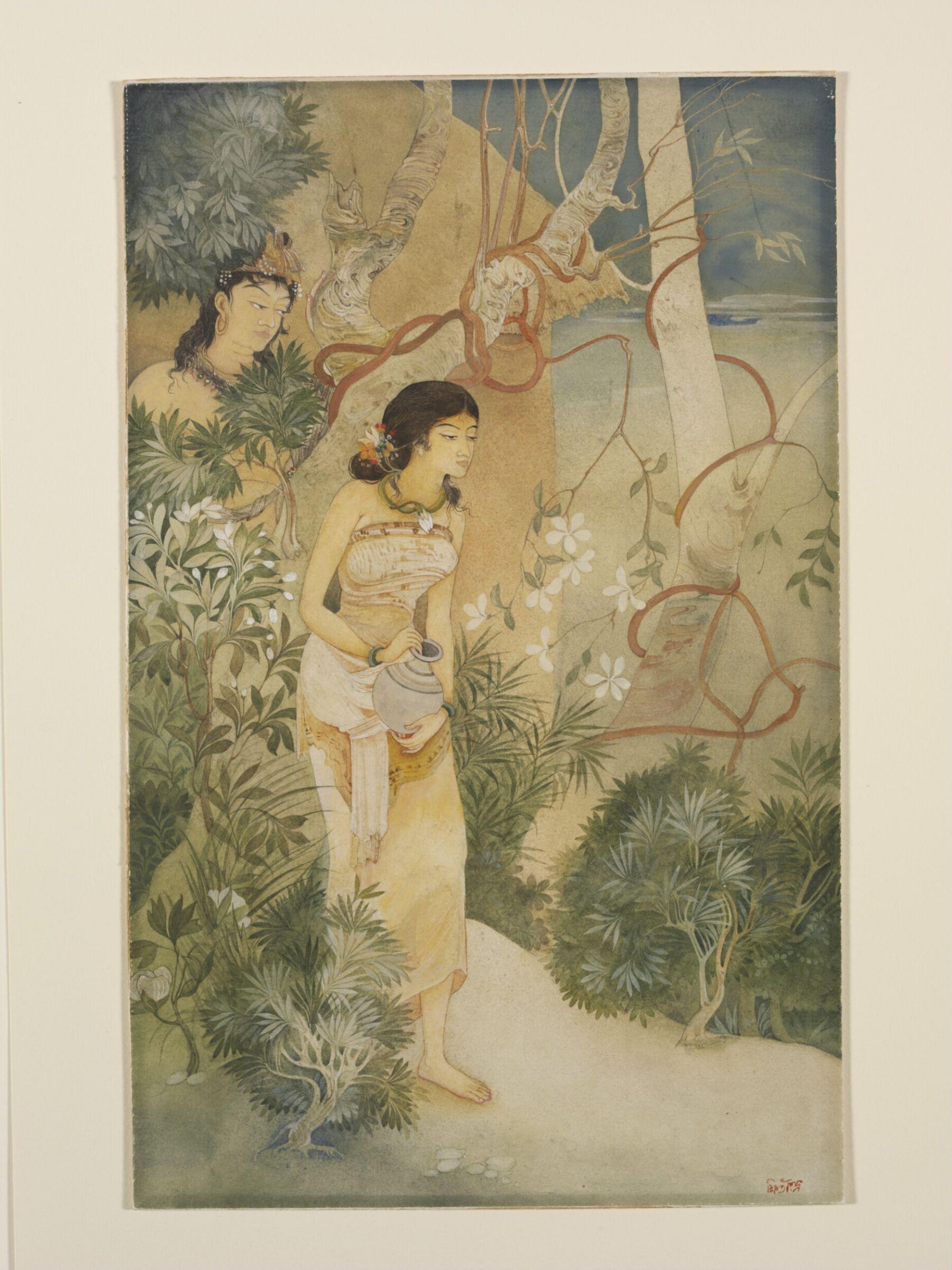 Sakuntala and King Dushyanta, Kshitindranath Majumdar, ca. 1910 - ca. 1920