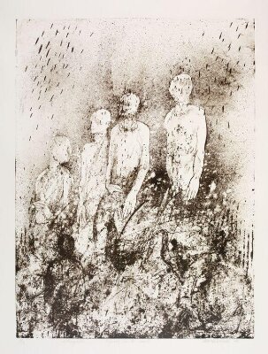 Figures in the woods