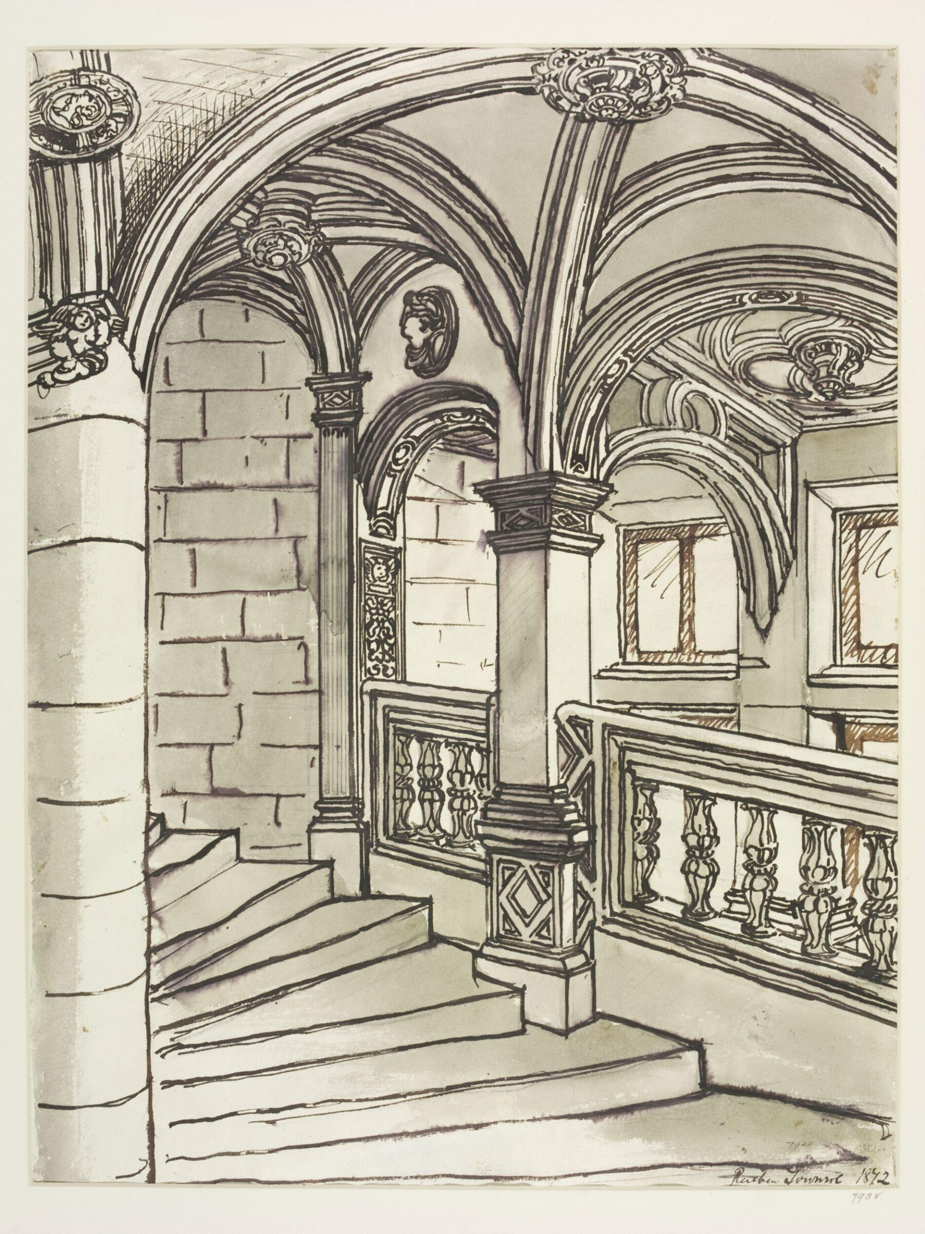 Drawing, Reuben Townroe, 1872