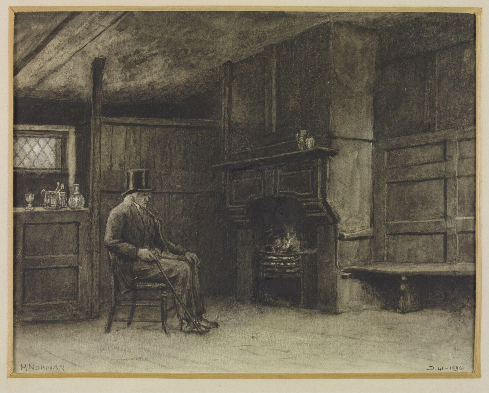 Drawing, Philip Norman, 1886