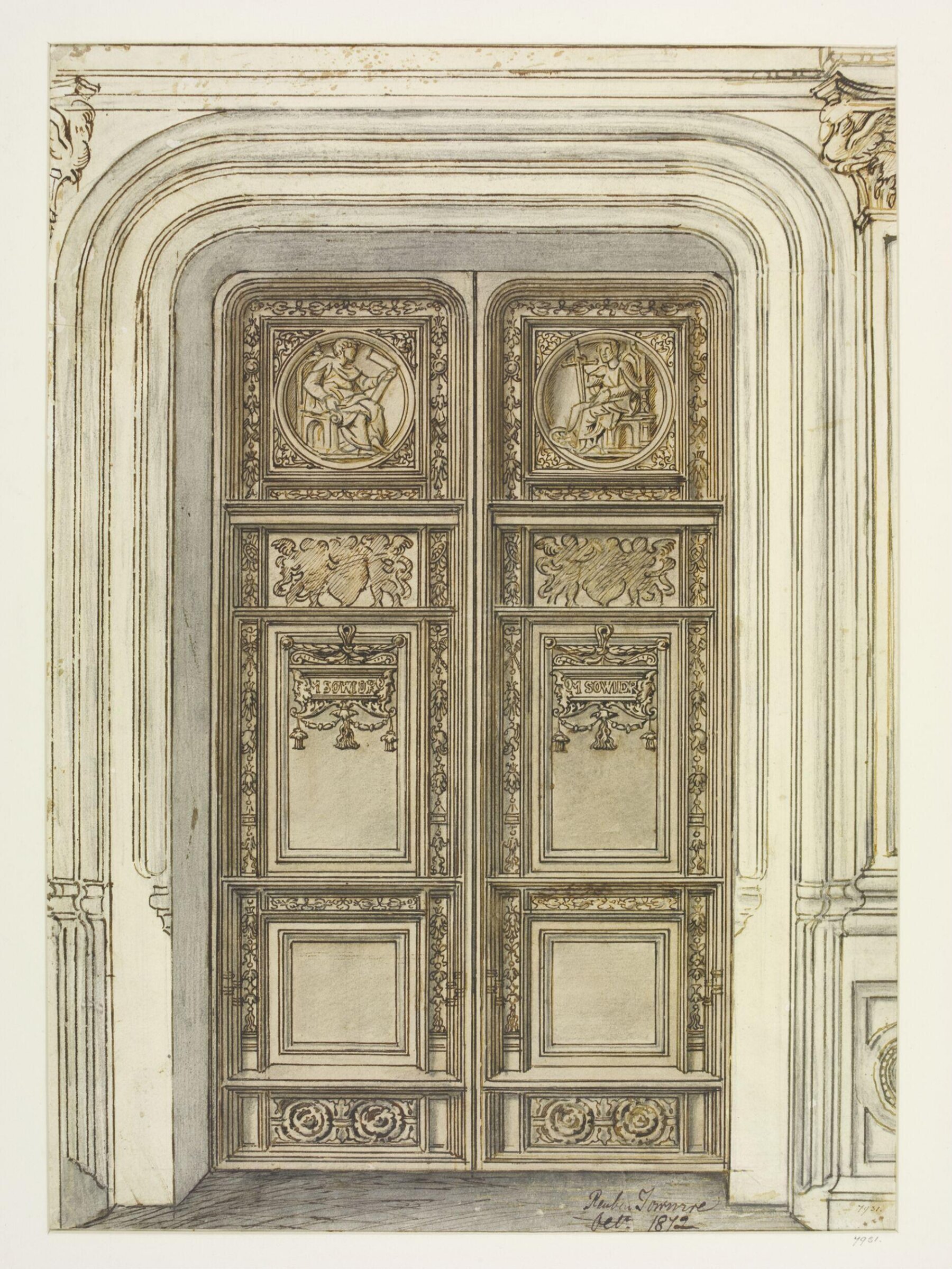Drawing, Reuben Townroe, 1872