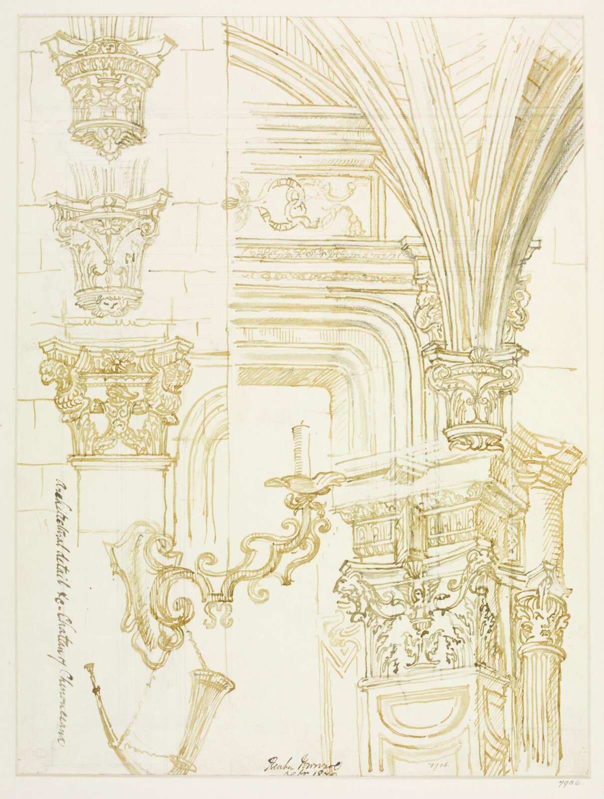 Drawing, Reuben Townroe, 1872