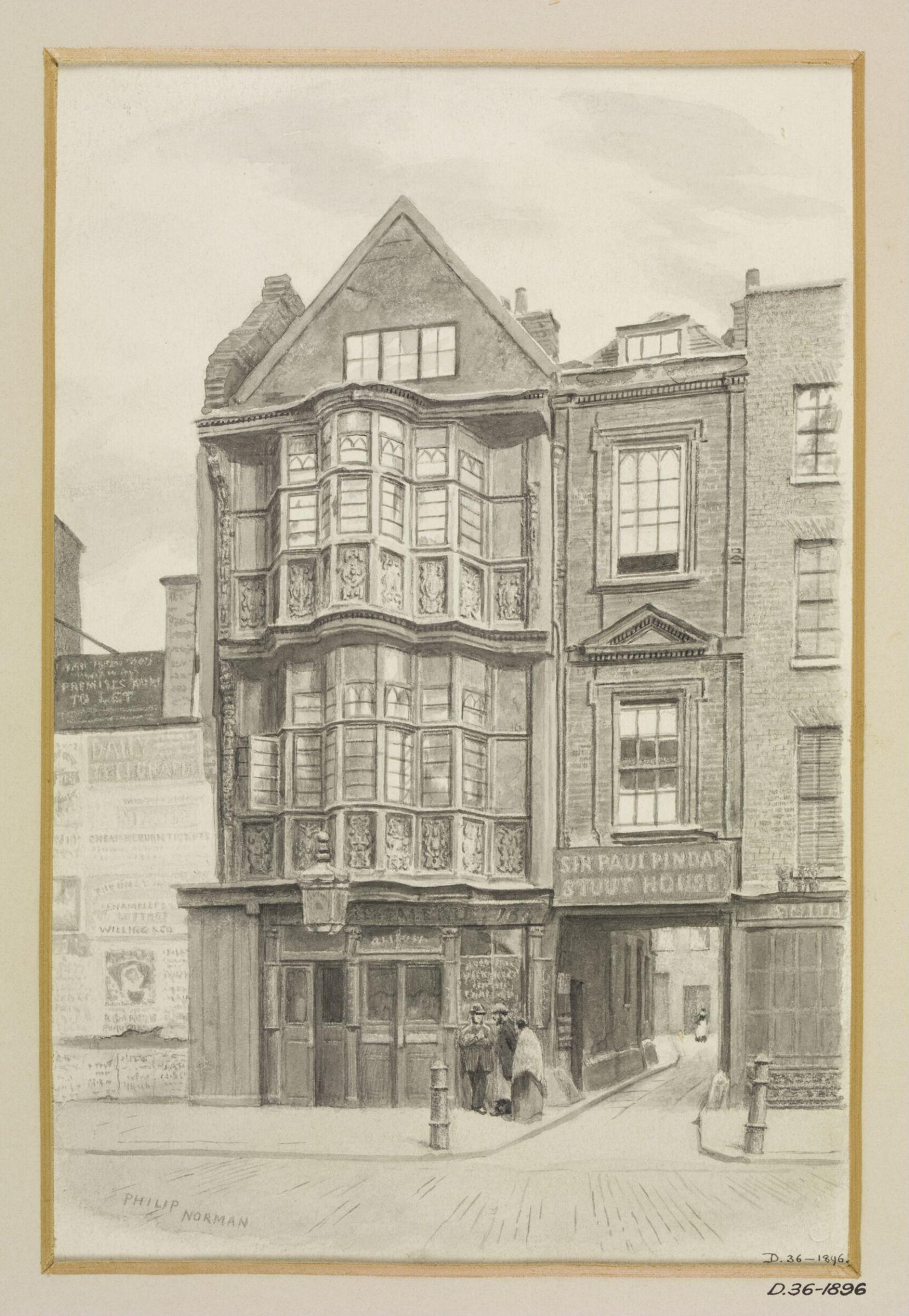 Drawing, Philip Norman, c. 1880s.