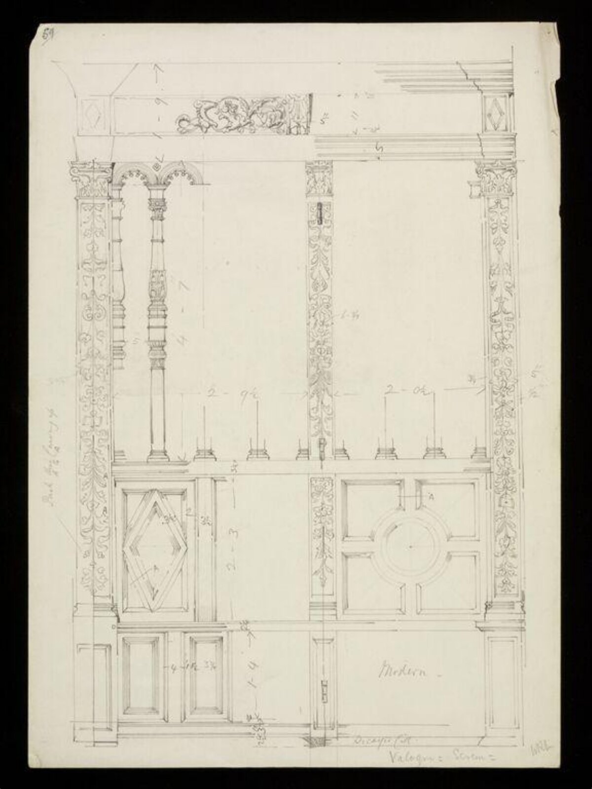 Drawing, W. R. Lethaby, late 19th-early 20th century