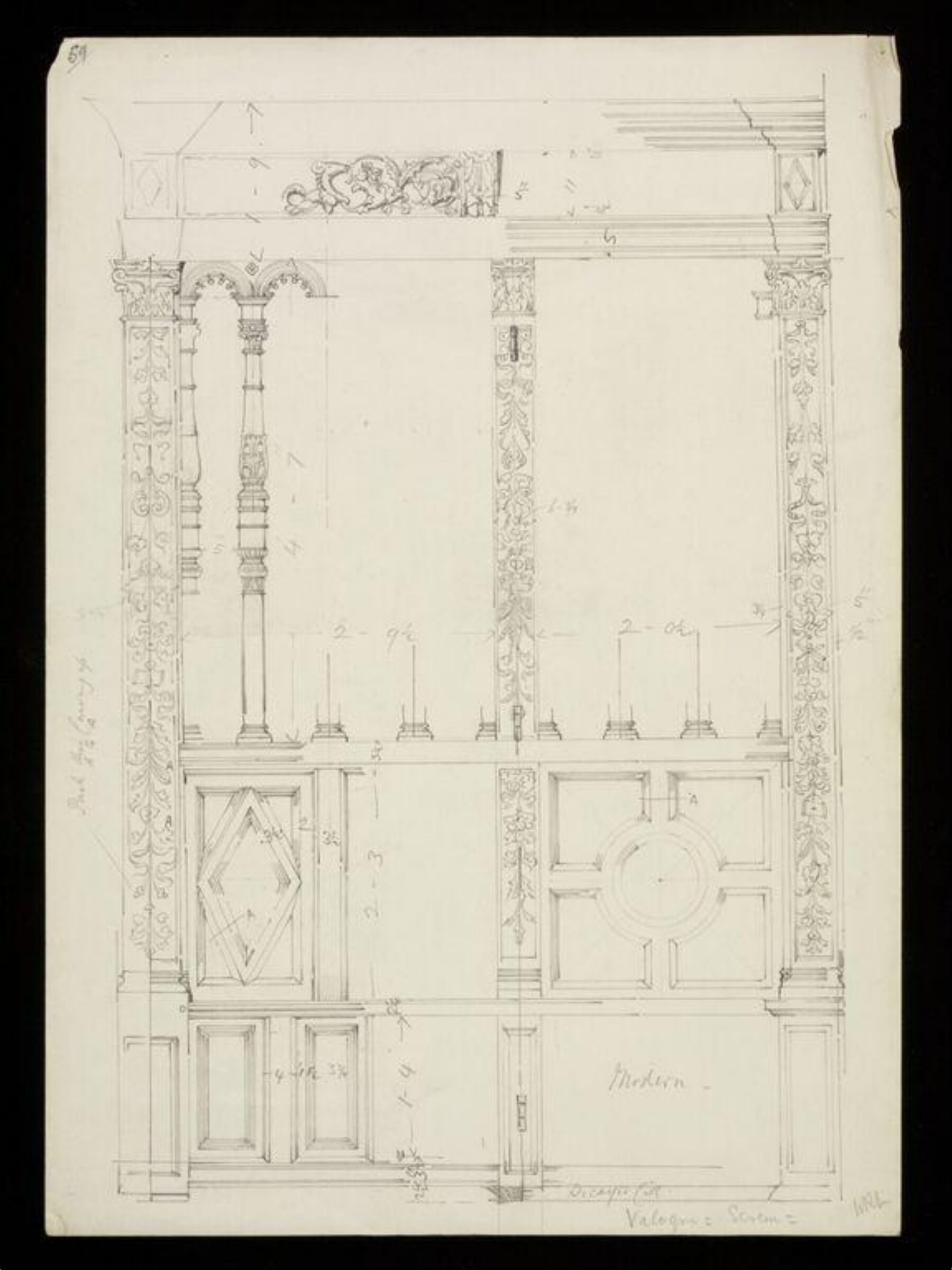 Drawing, W. R. Lethaby, late 19th-early 20th century