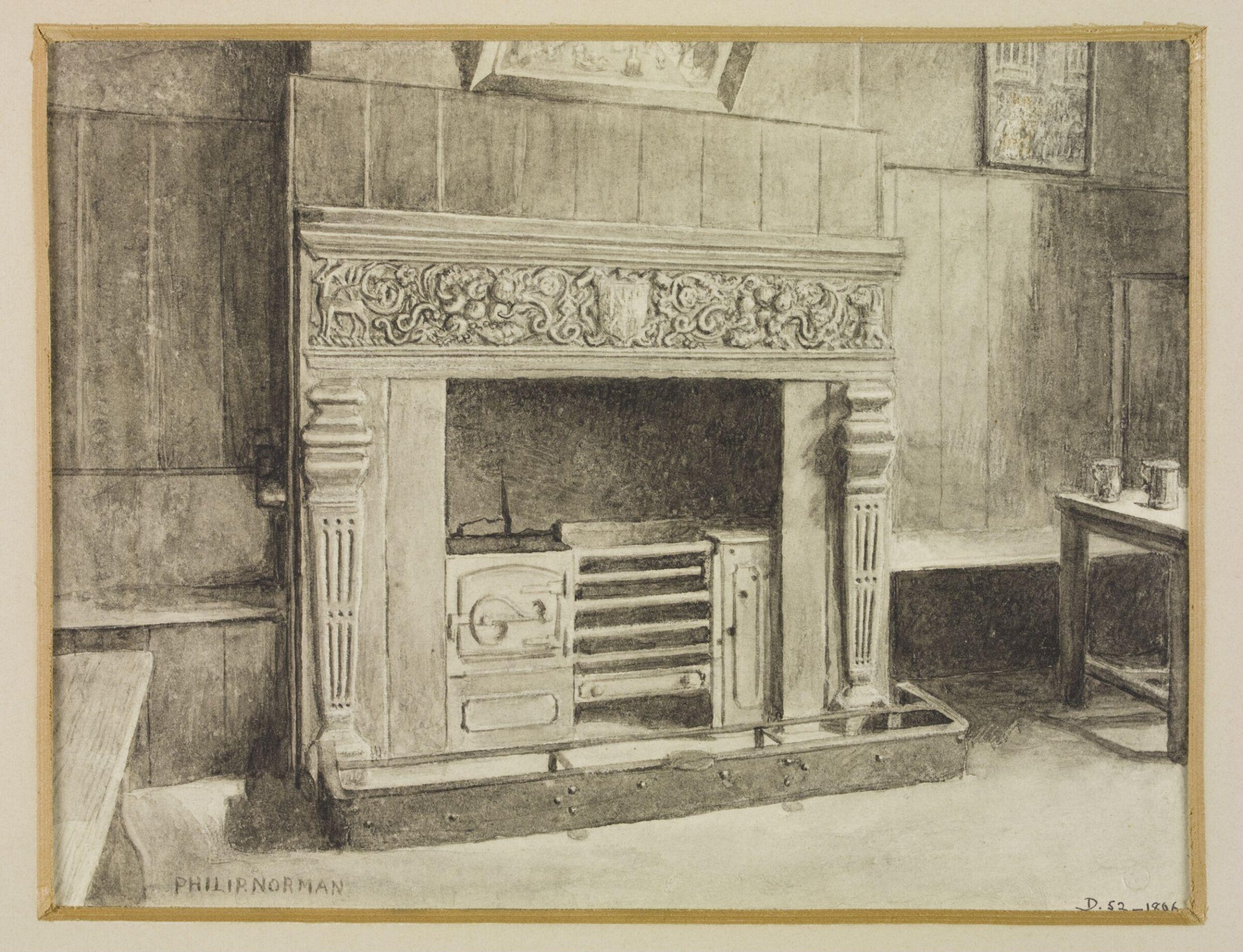 Drawing, Philip Norman, 1889