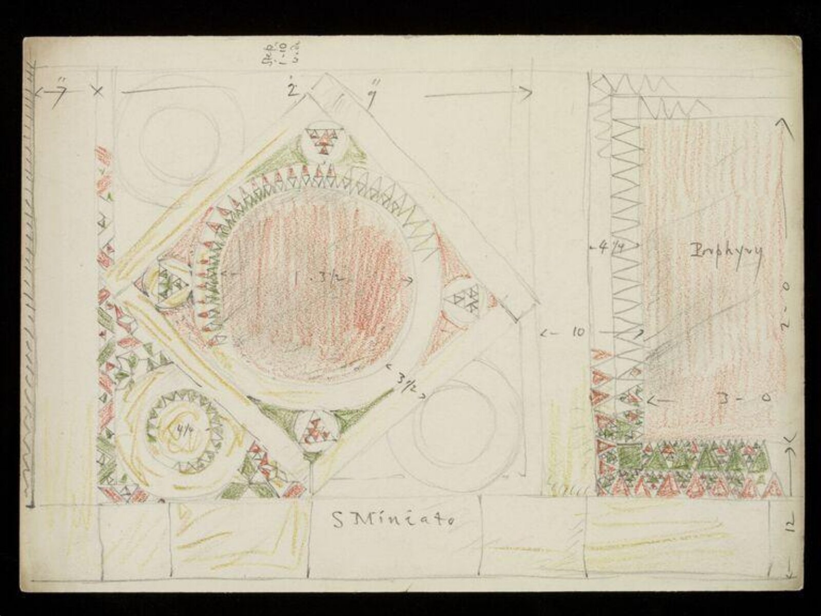 Drawing, W. R. Lethaby, late 19th-early 20th century