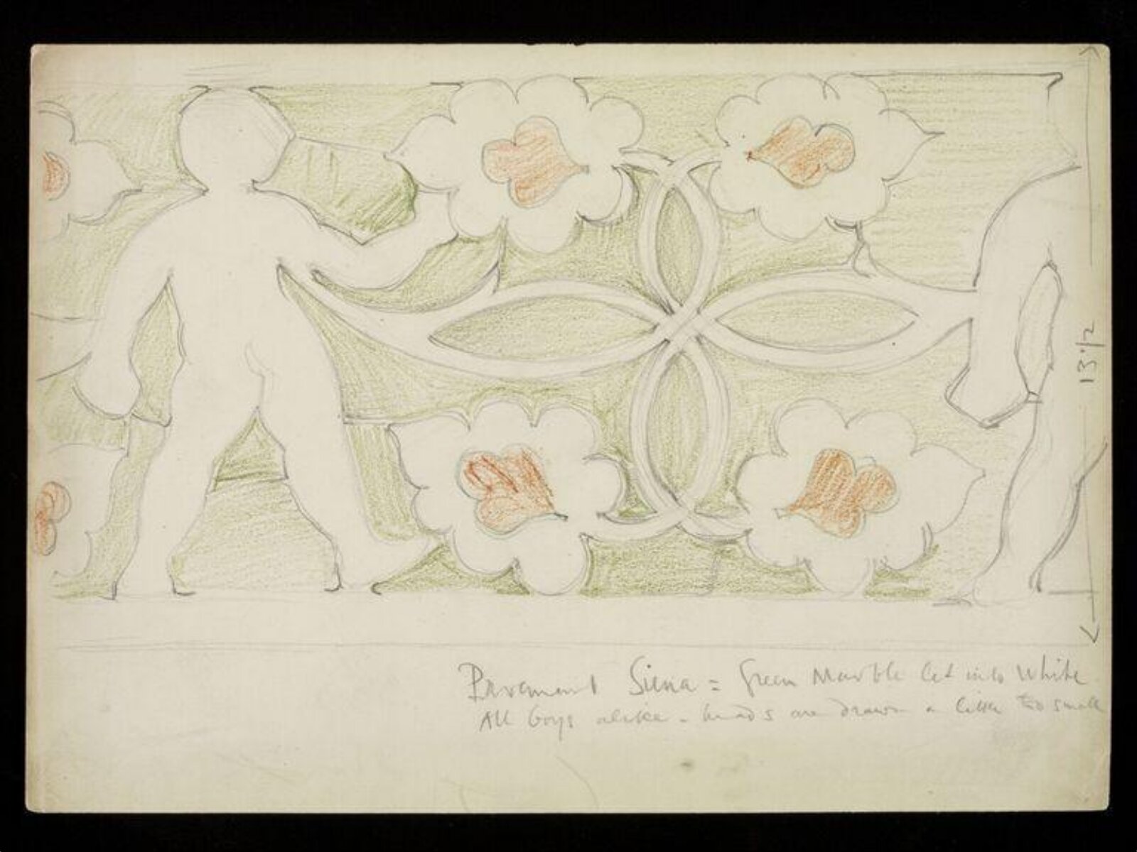 Drawing, W. R. Lethaby, late 19th-early 20th century
