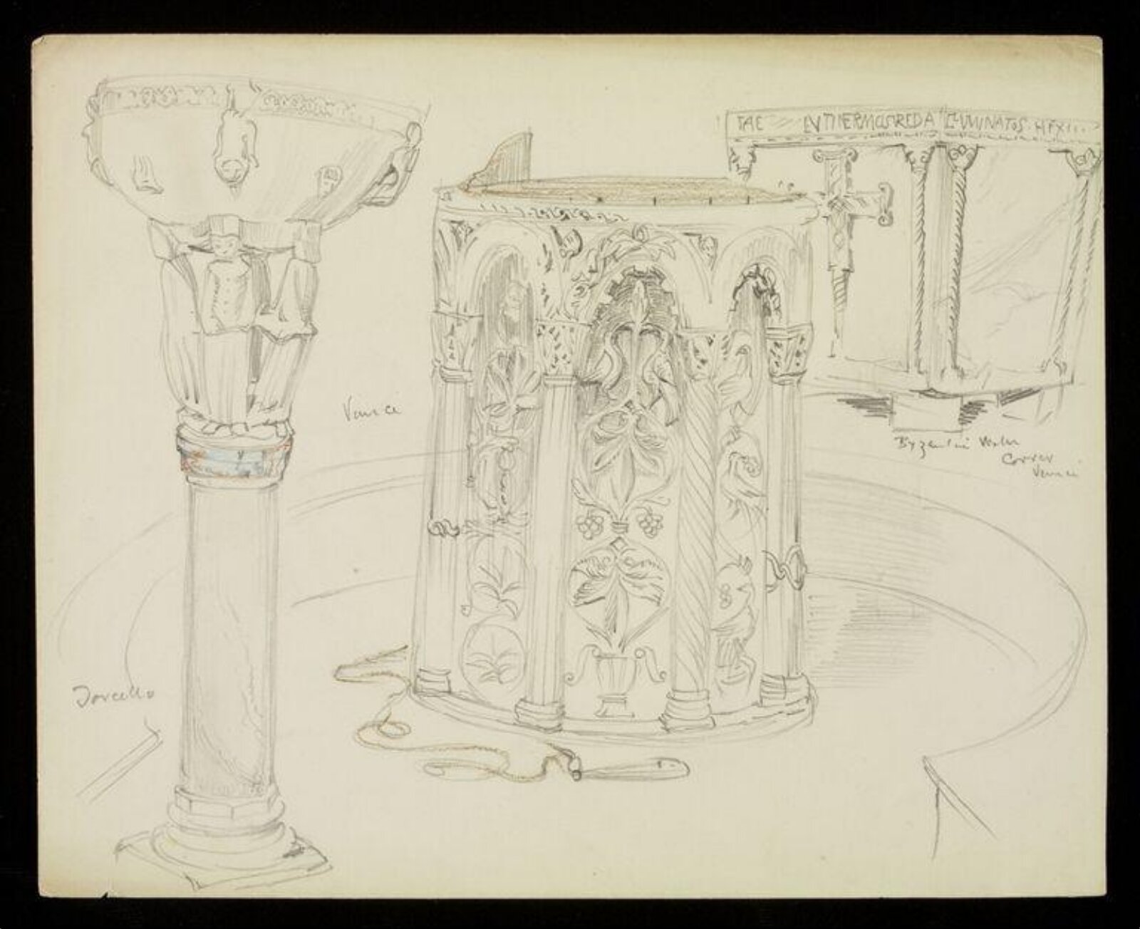 Drawing, W. R. Lethaby, late 19th-early 20th century