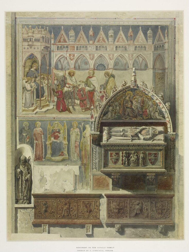 Monument to the Cavalli Family. and the Altichiero  da Zevio in the Church of Sta Anastasia, Verona. top image