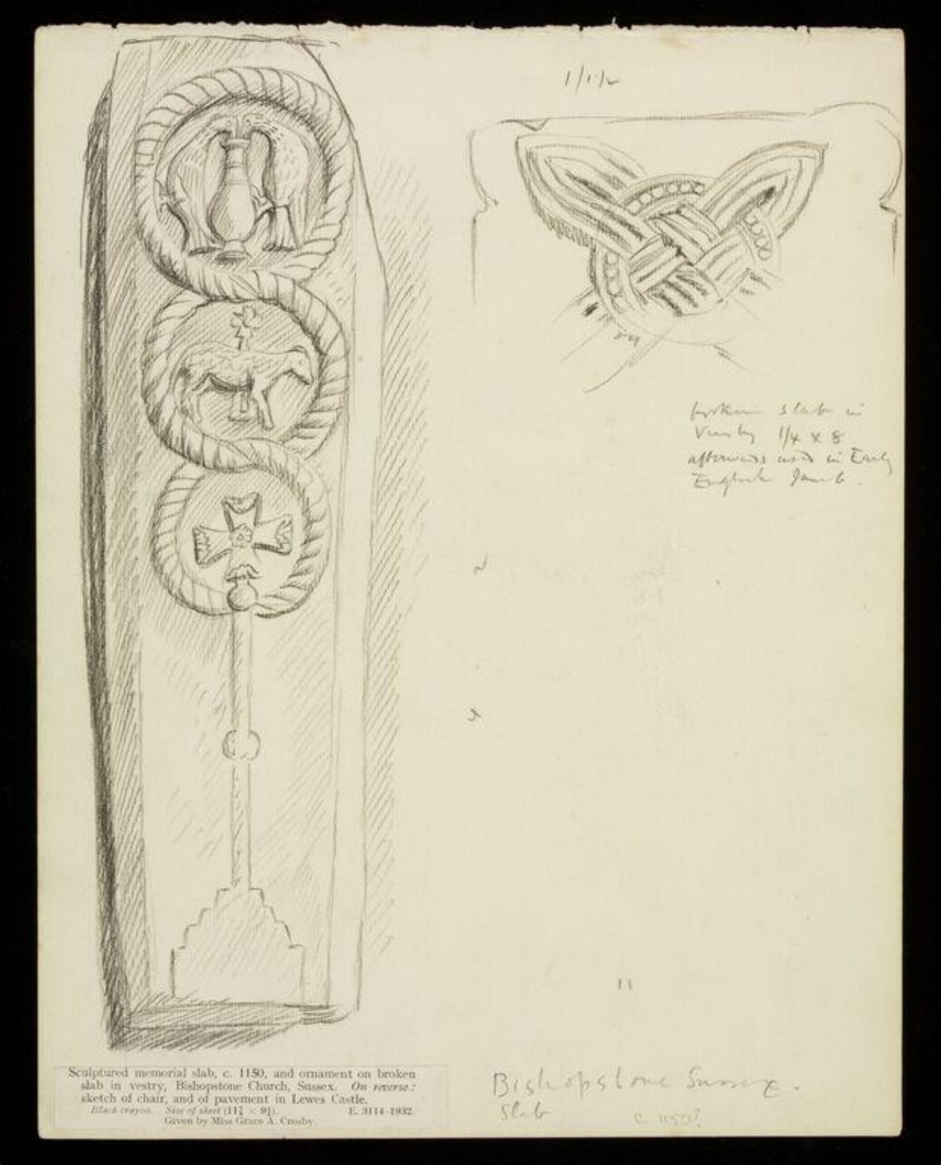 Drawing, W. R. Lethaby, late 19th-early 20th century