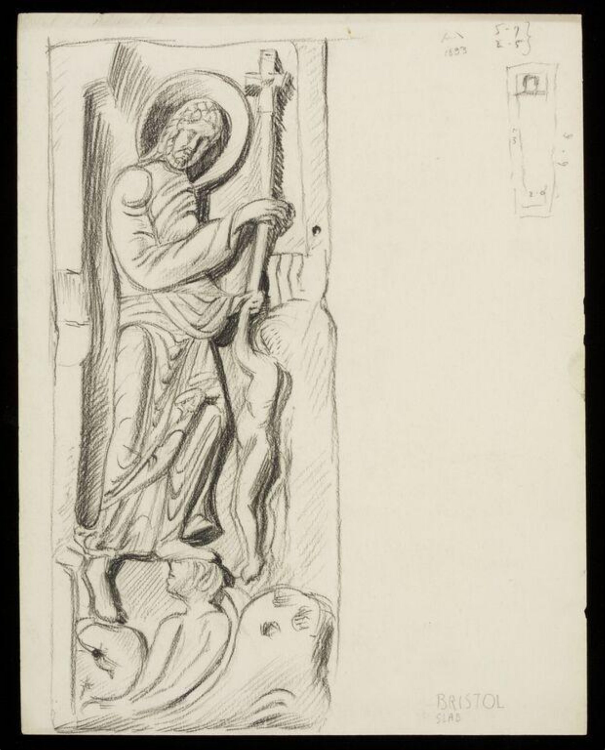 Drawing, W. R. Lethaby, late 19th-early 20th century