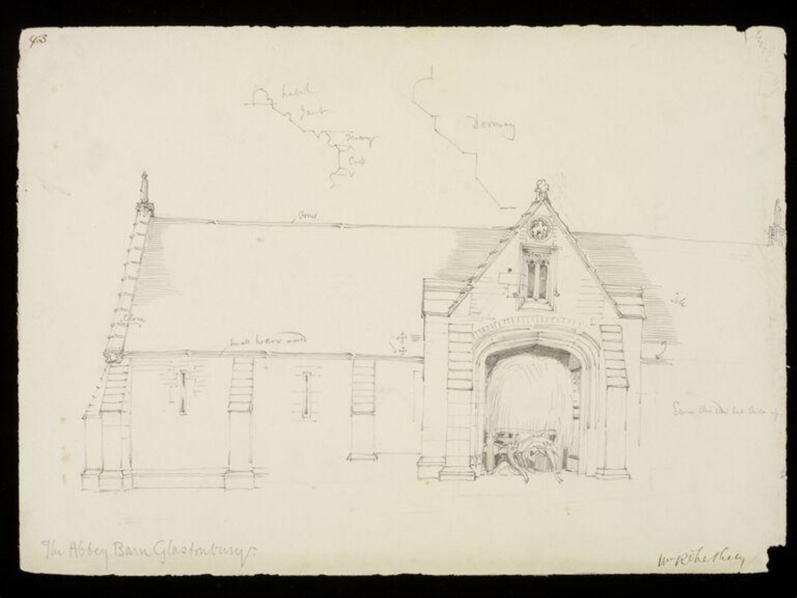 Drawing, W. R. Lethaby, late 19th-early 20th century