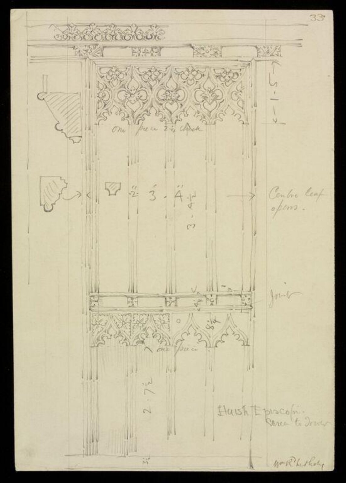 Drawing, W. R. Lethaby, late 19th-early 20th century