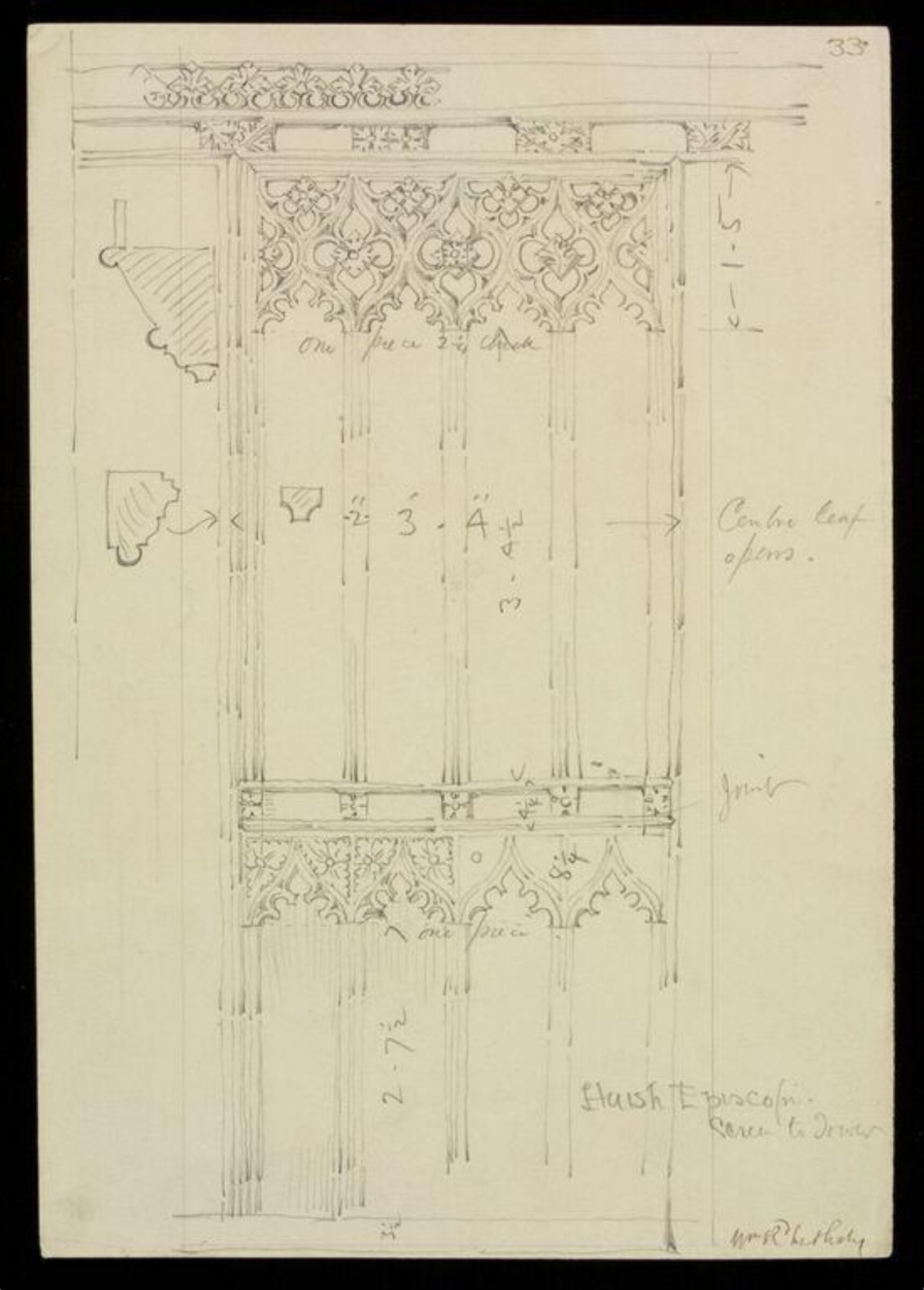 Drawing, W. R. Lethaby, late 19th-early 20th century
