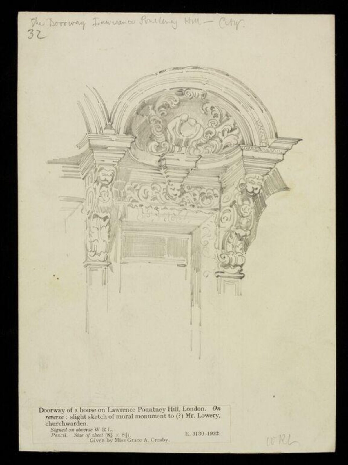 Drawing, W. R. Lethaby, late 19th-early 20th century