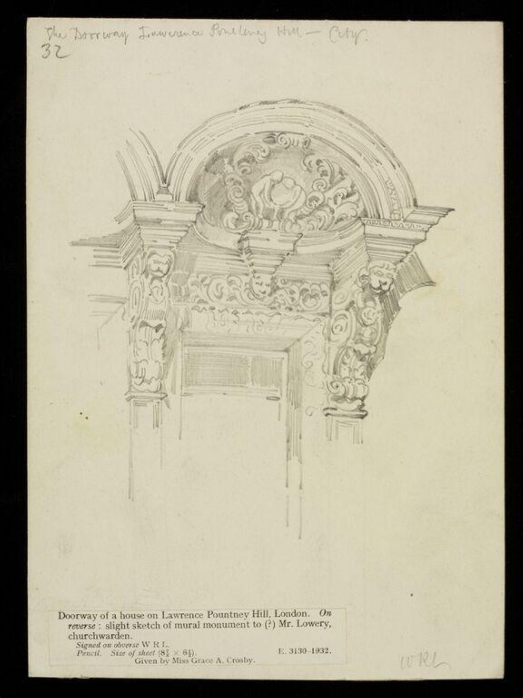 Drawing, W. R. Lethaby, late 19th-early 20th century