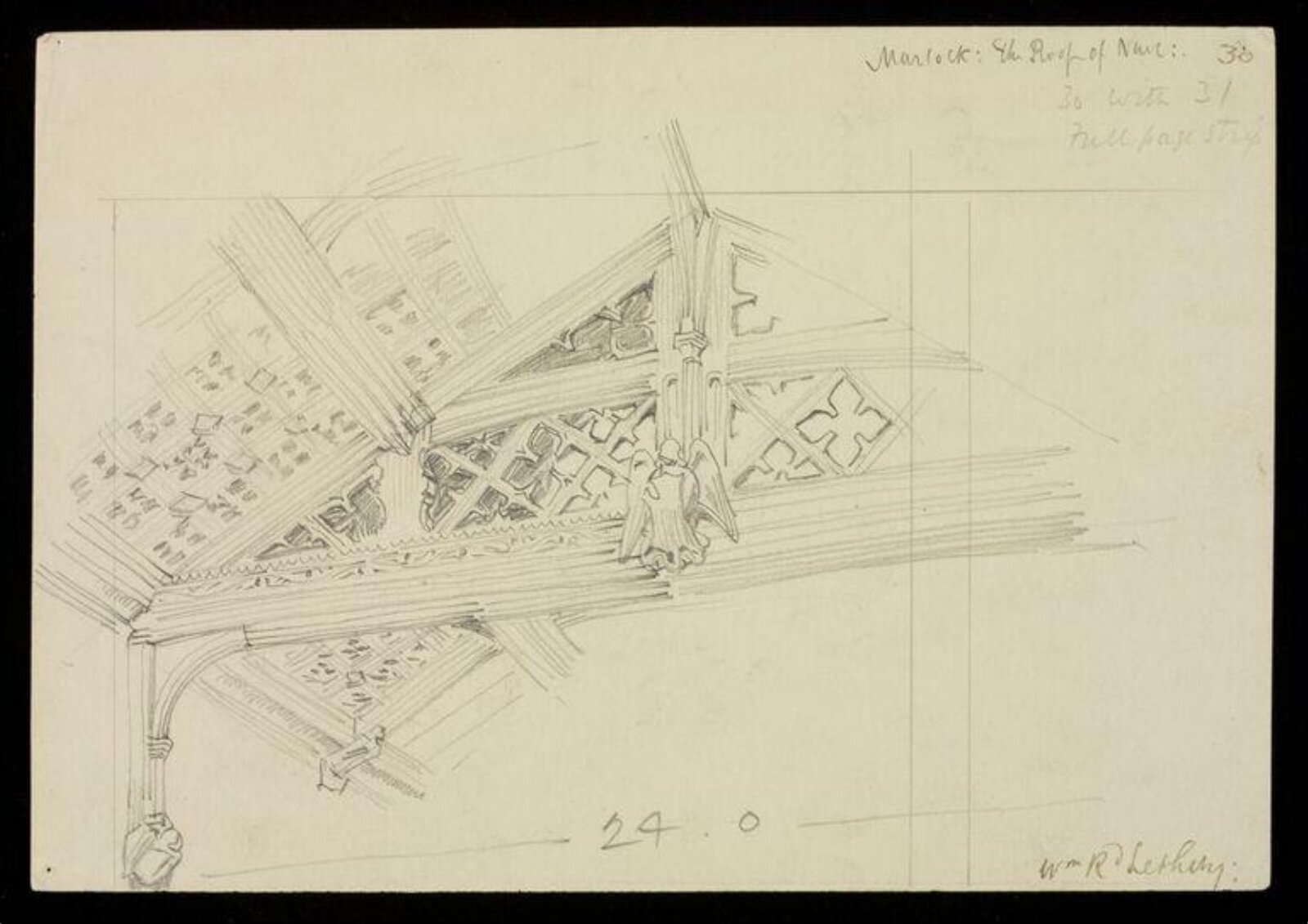 Drawing, W. R. Lethaby, late 19th-early 20th century