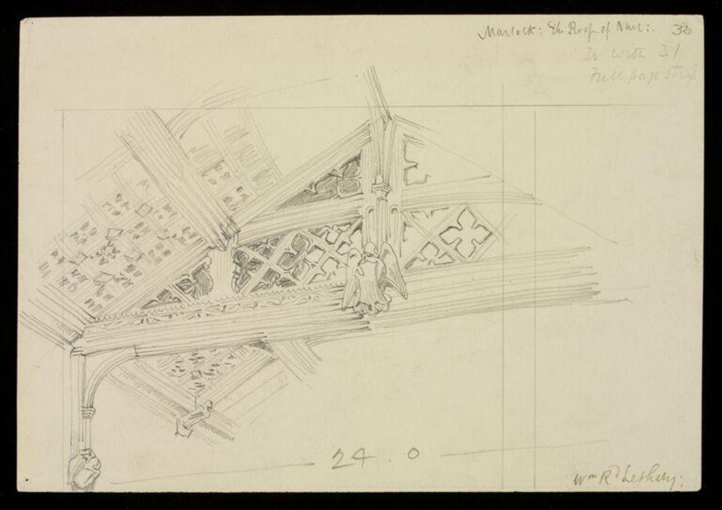 Drawing, W. R. Lethaby, late 19th-early 20th century