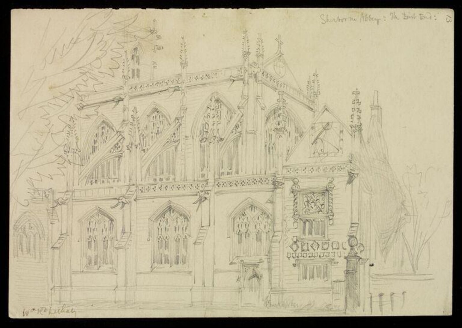 Drawing, W. R. Lethaby, late 19th-early 20th century